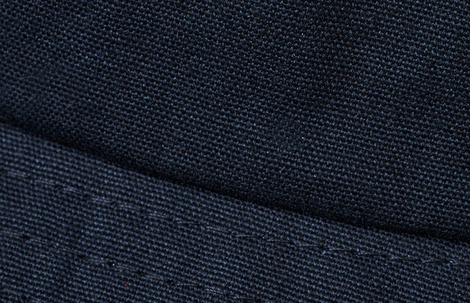 ID 0060 Klassisk canvas bøllehat nærbillede til broderi