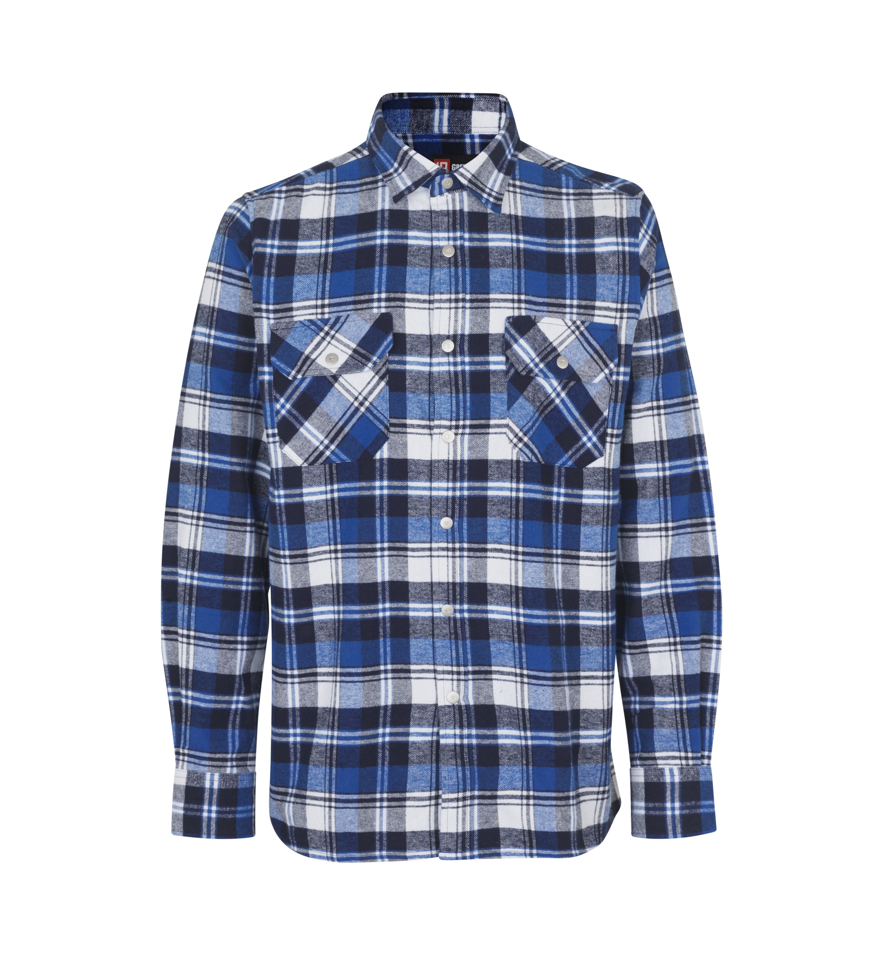ID 0204 Green leaf skjorte | trykknap produktfoto med firmalogo