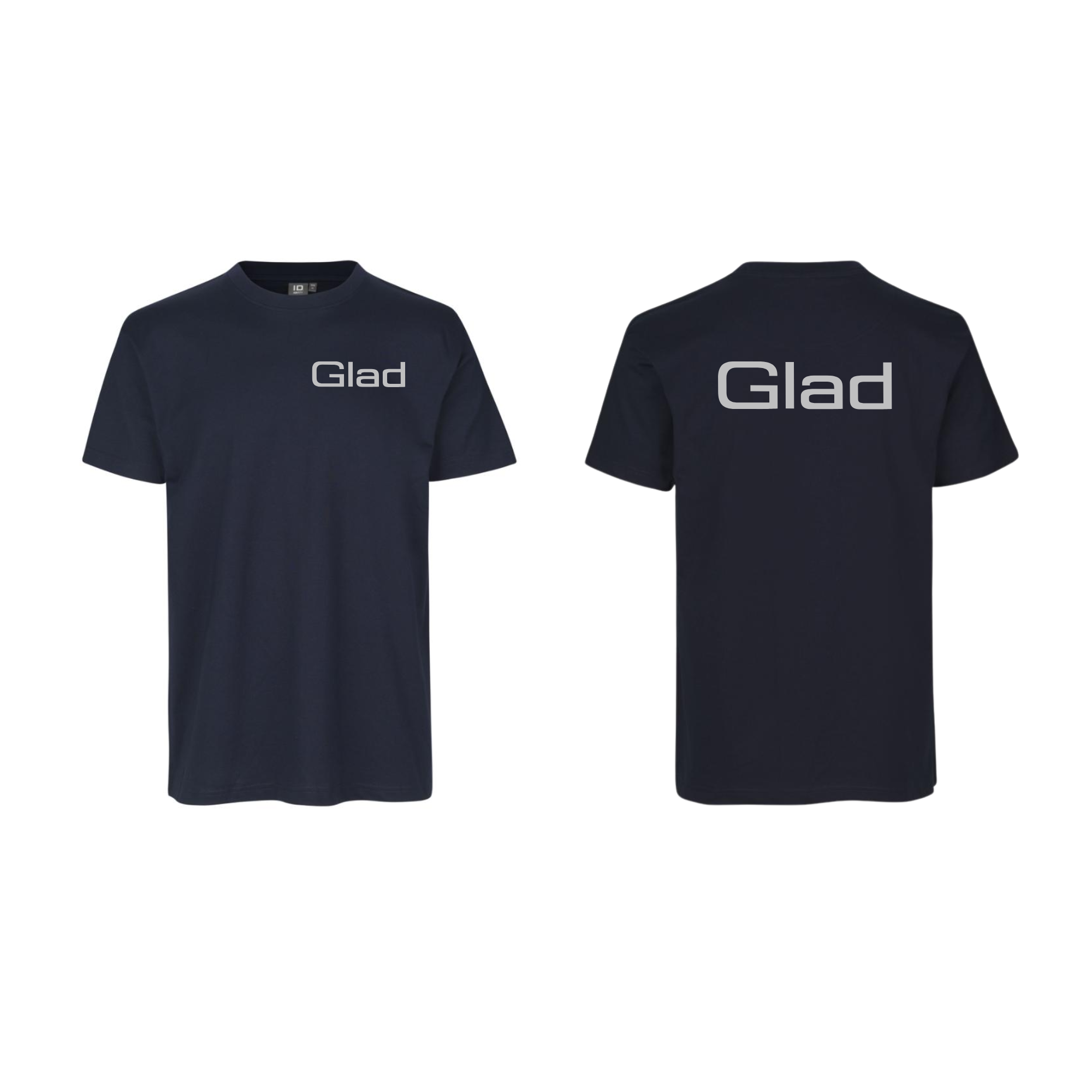 PEER GLADS ID 0300 PRO Wear T-shirt, Navy m. bryst & ryg logo
