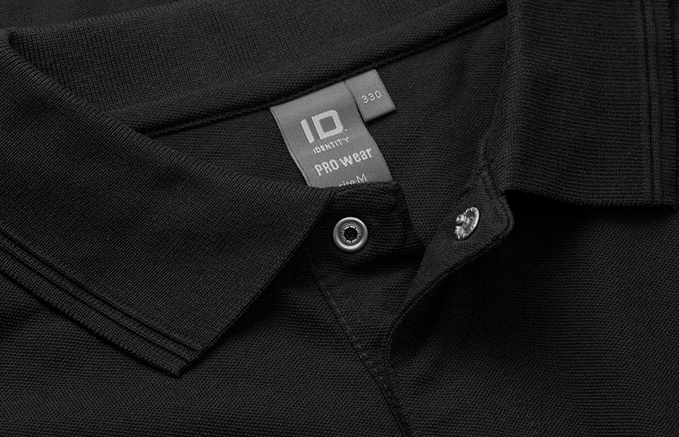 ID 0330 PRO Wear poloshirt | trykknap detalje med logo