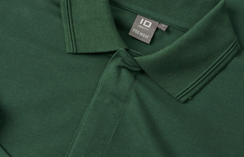 ID 0336 PRO Wear l/æ poloshirt | trykknap produktfoto med logo