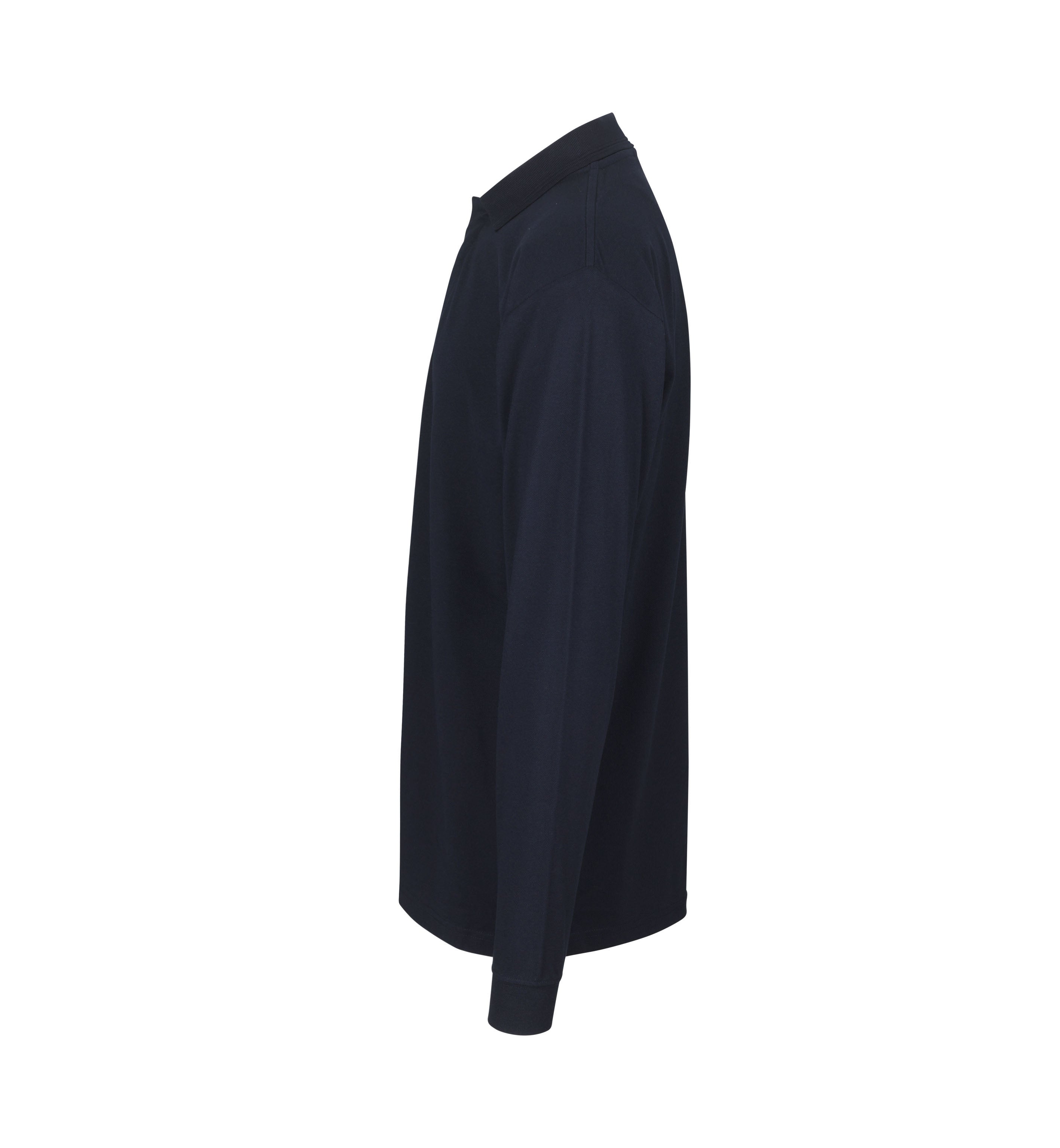 ID 0336 PRO Wear l/æ poloshirt | trykknap nærbillede med firmalogo