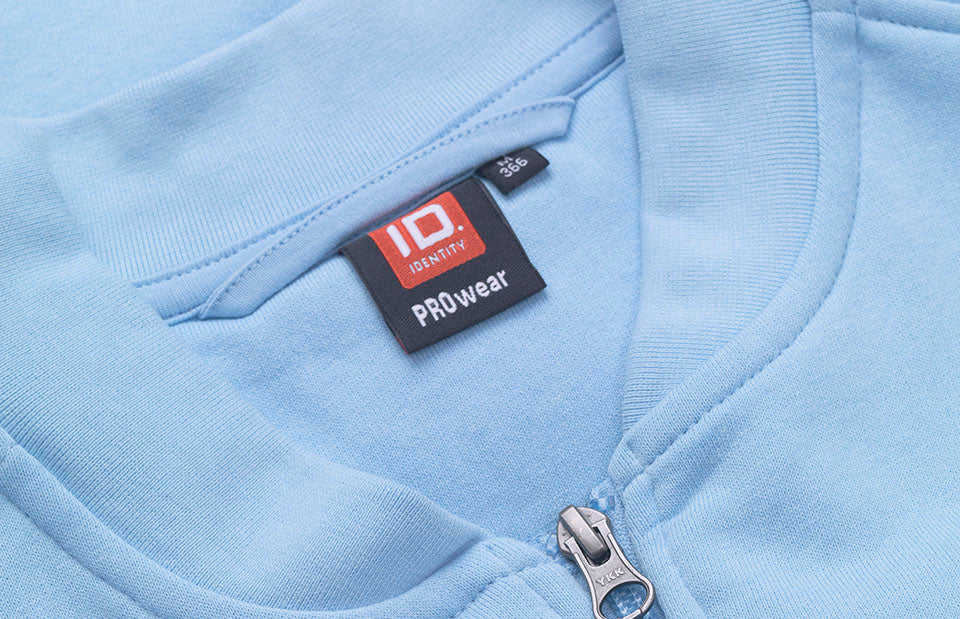 ID 0366 PRO Wear cardigan | sweat nærbillede til broderi