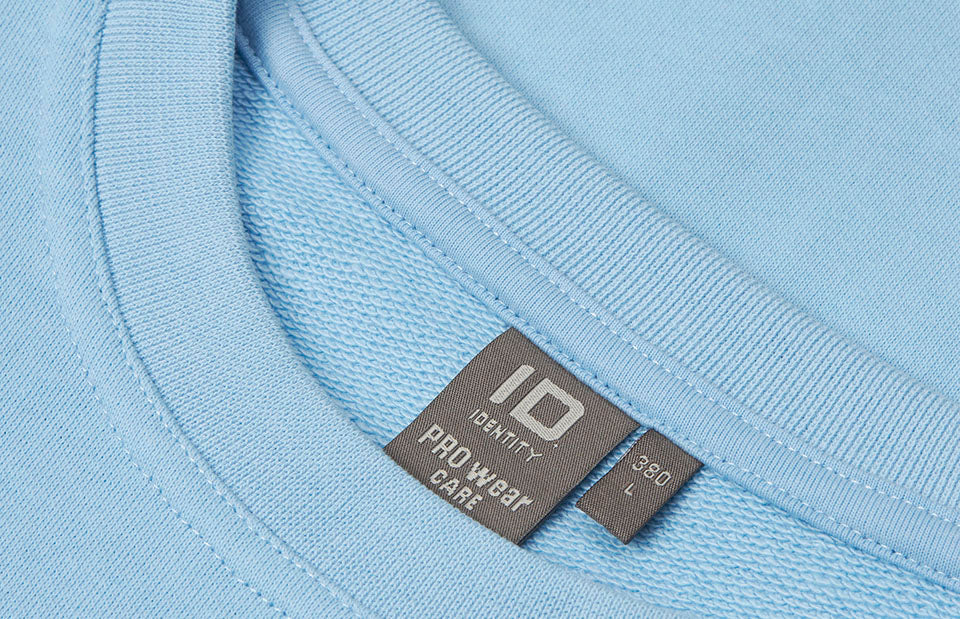 ID 0380 PRO Wear CARE sweatshirt | ubørstet produktfoto med logo