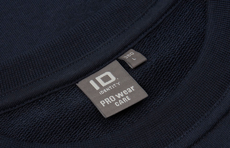 ID 0380 PRO Wear CARE sweatshirt | ubørstet produktbillede med logo