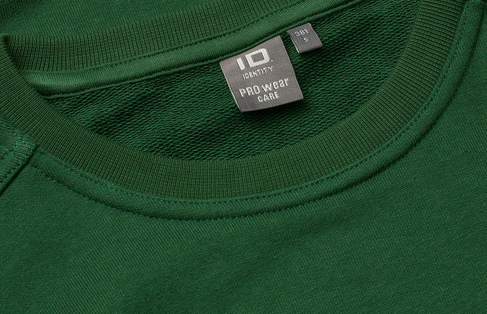 ID 0381 PRO Wear CARE sweatshirt | ubørstet | dame detalje med logo