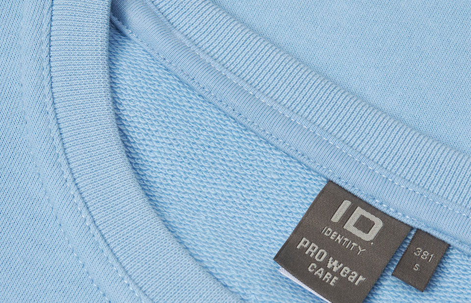 ID 0381 PRO Wear CARE sweatshirt | ubørstet | dame produktfoto med logo