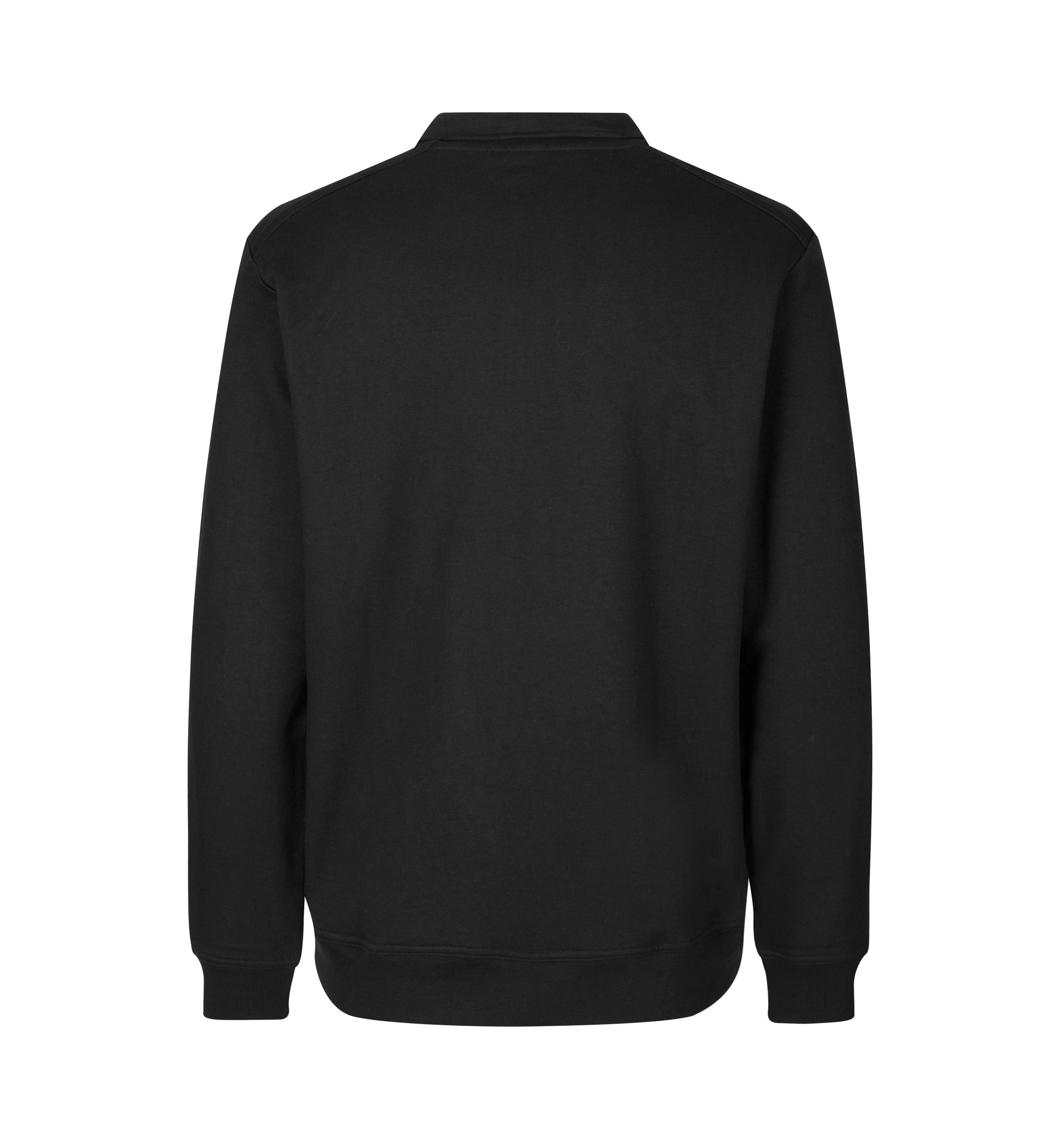 ID 0384 PRO Wear CARE sweat| ubørstet | ¼ zip nærbillede med logo