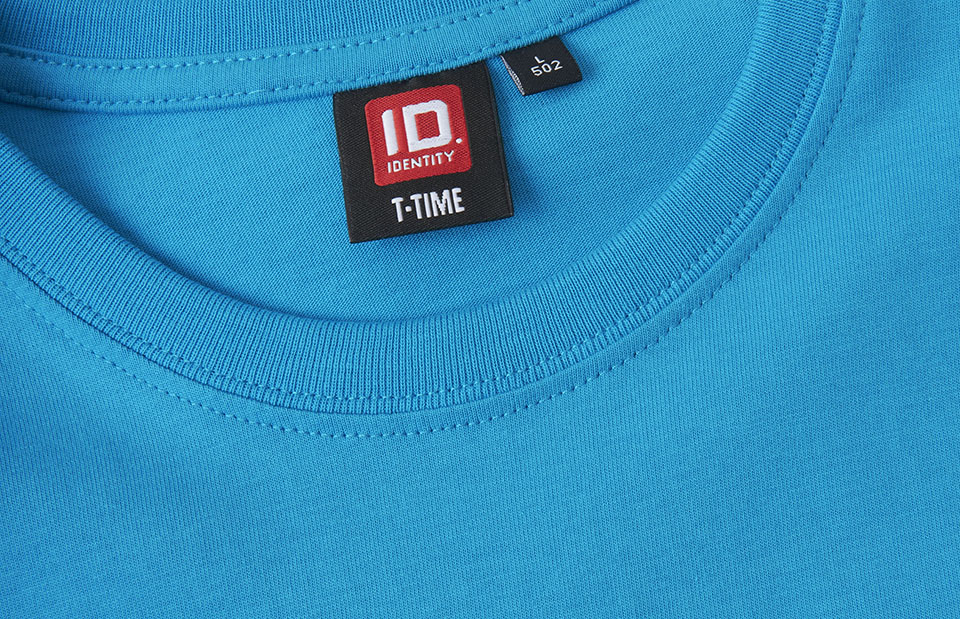 ID 0502 T-TIME® T-shirt | tight nærbillede til broderi