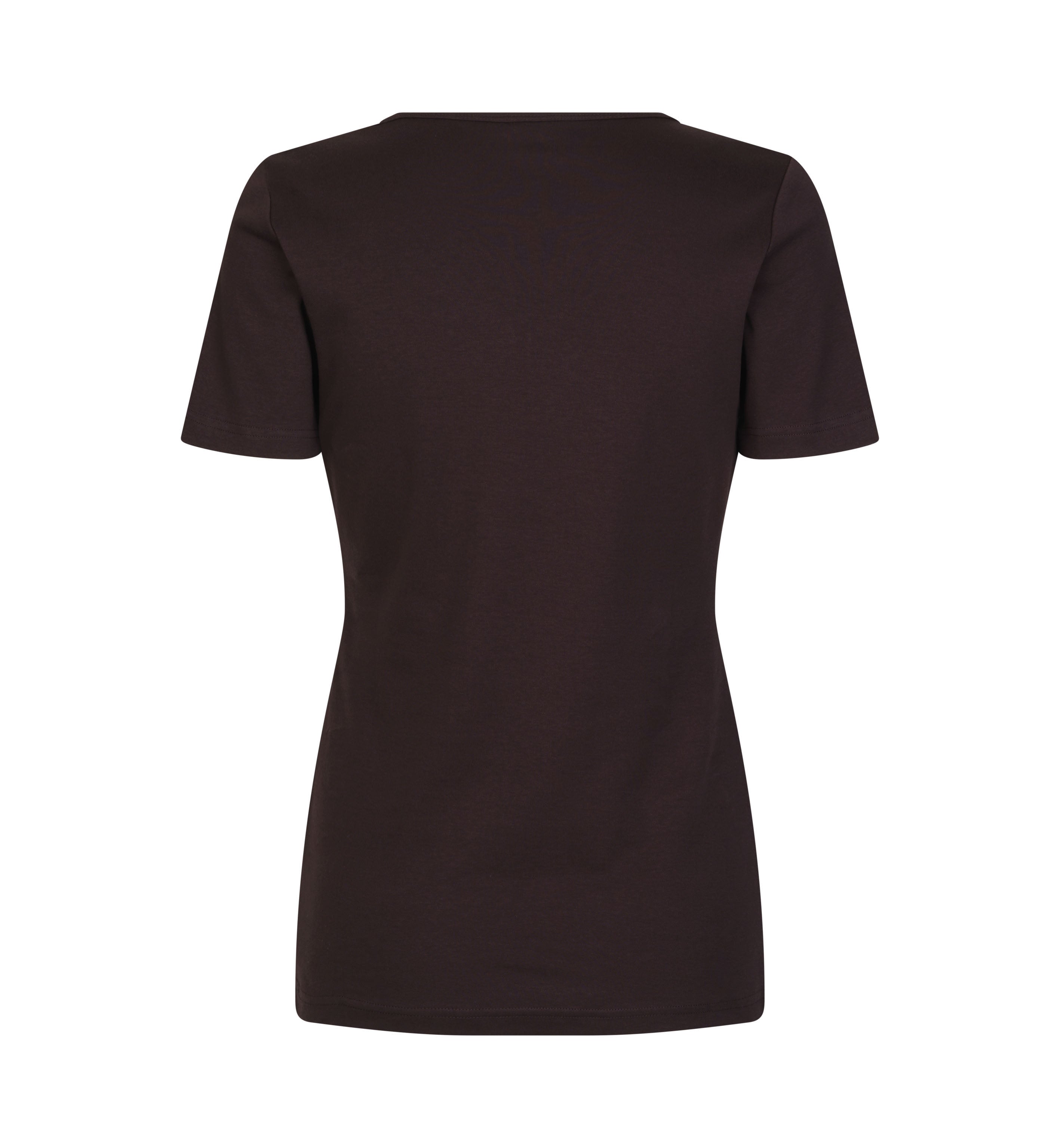 ID 0506 Interlock T-shirt | v-hals | dame nærbillede med logo