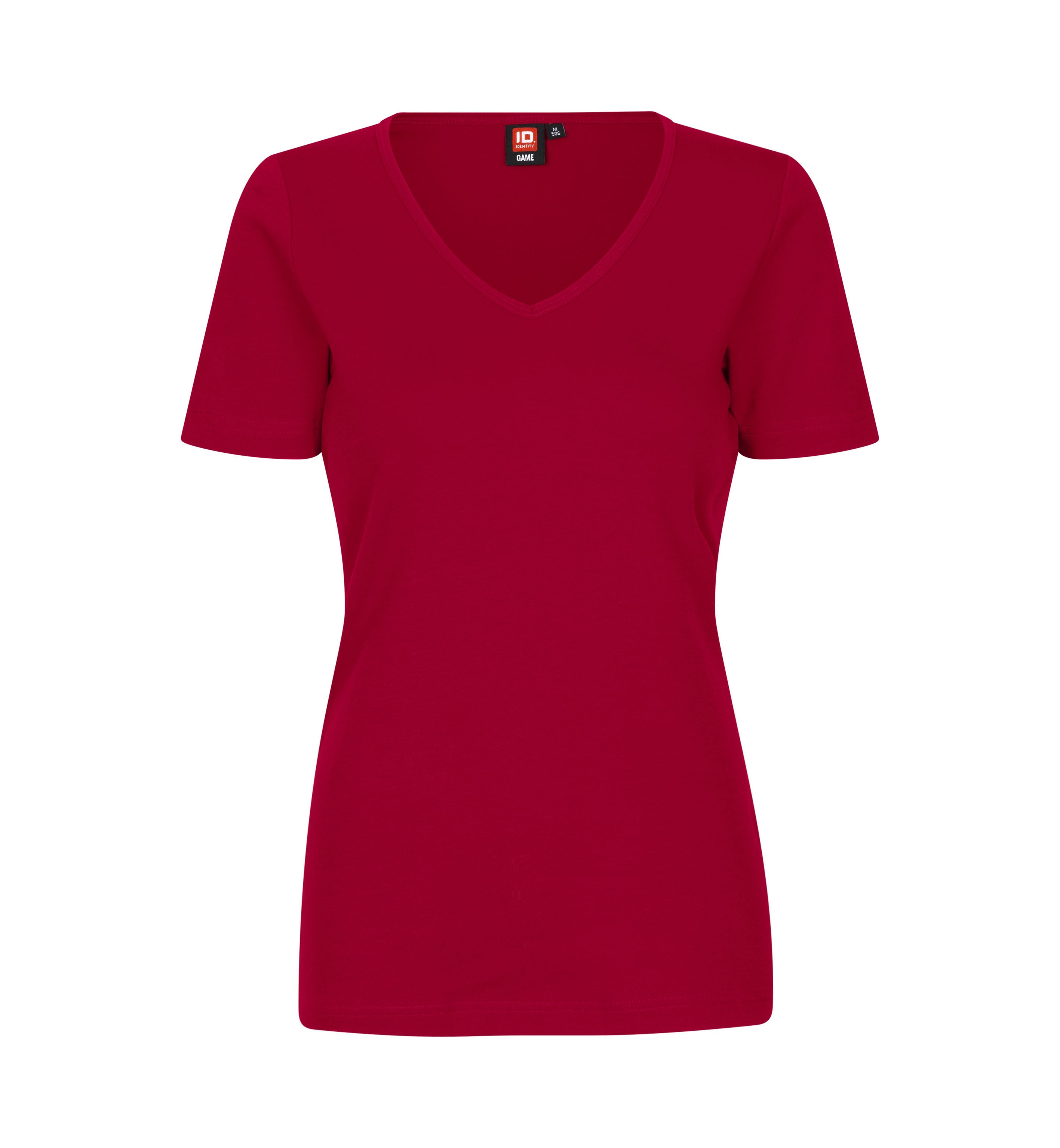 ID 0506 Interlock T-shirt | v-hals | dame materiale med tryk