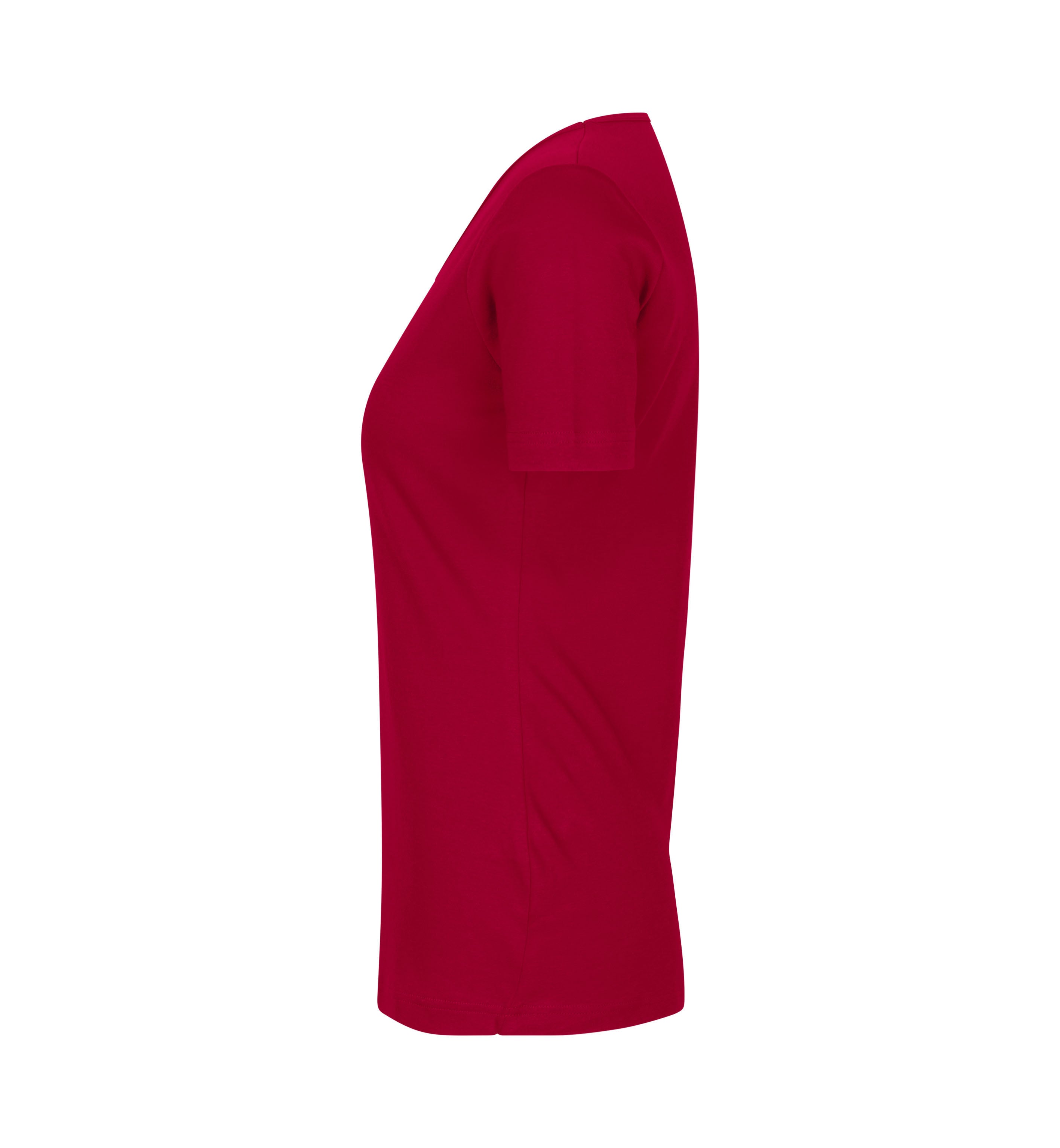 ID 0506 Interlock T-shirt | v-hals | dame produktbillede med firmalogo