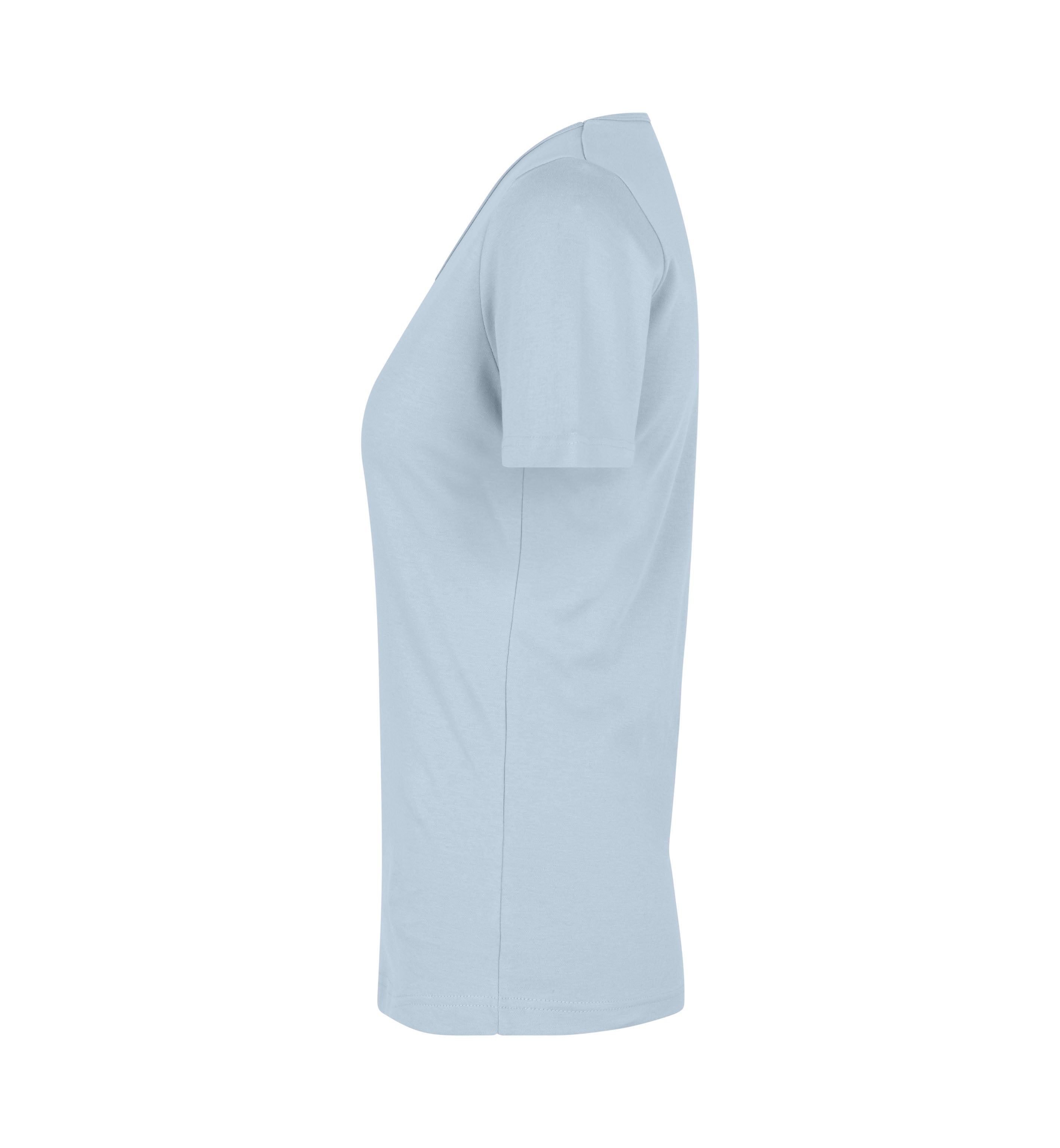 ID 0506 Interlock T-shirt | v-hals | dame produktbillede med firmalogo