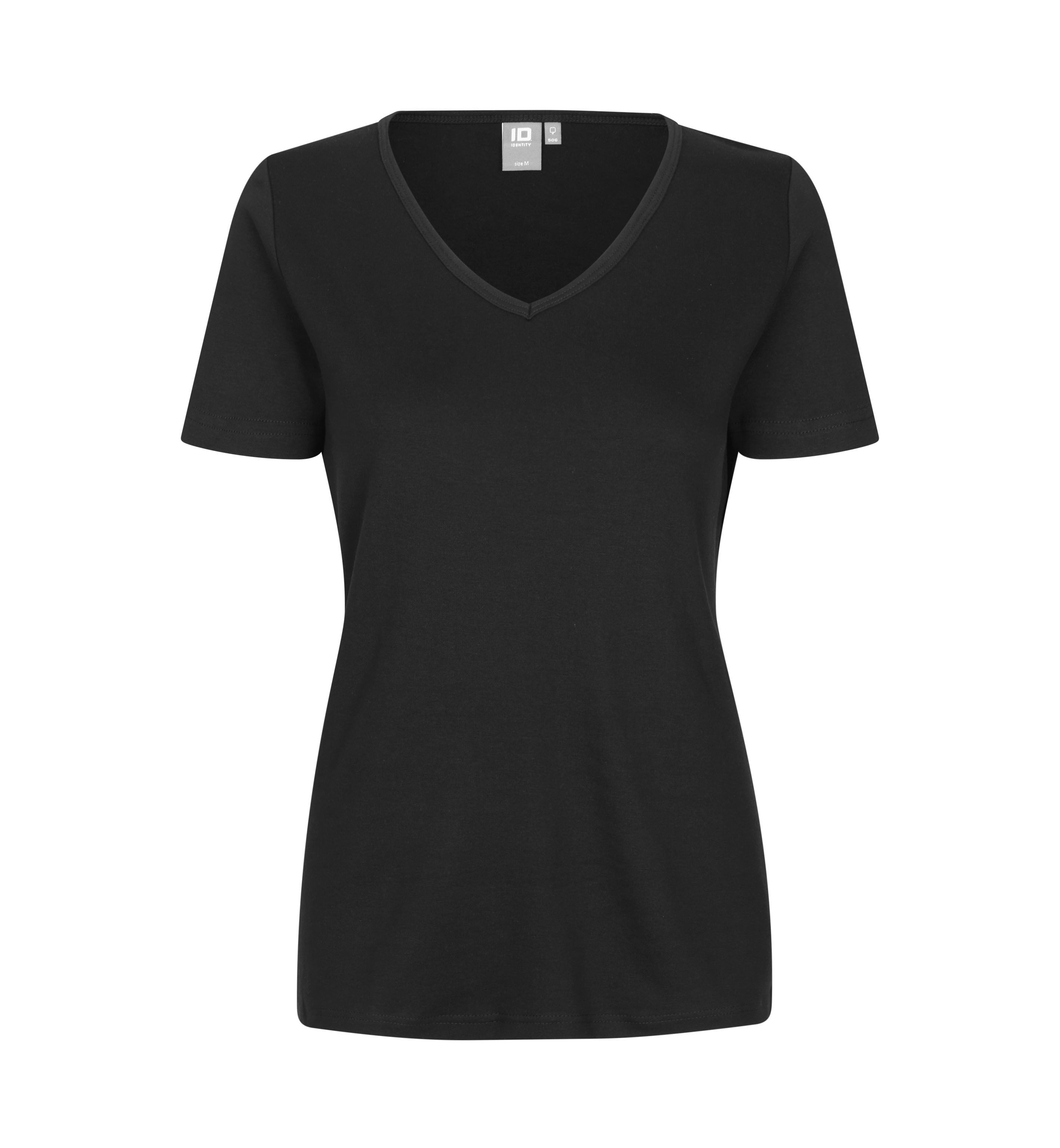 ID 0506 Interlock T-shirt | v-hals | dame materiale med tryk