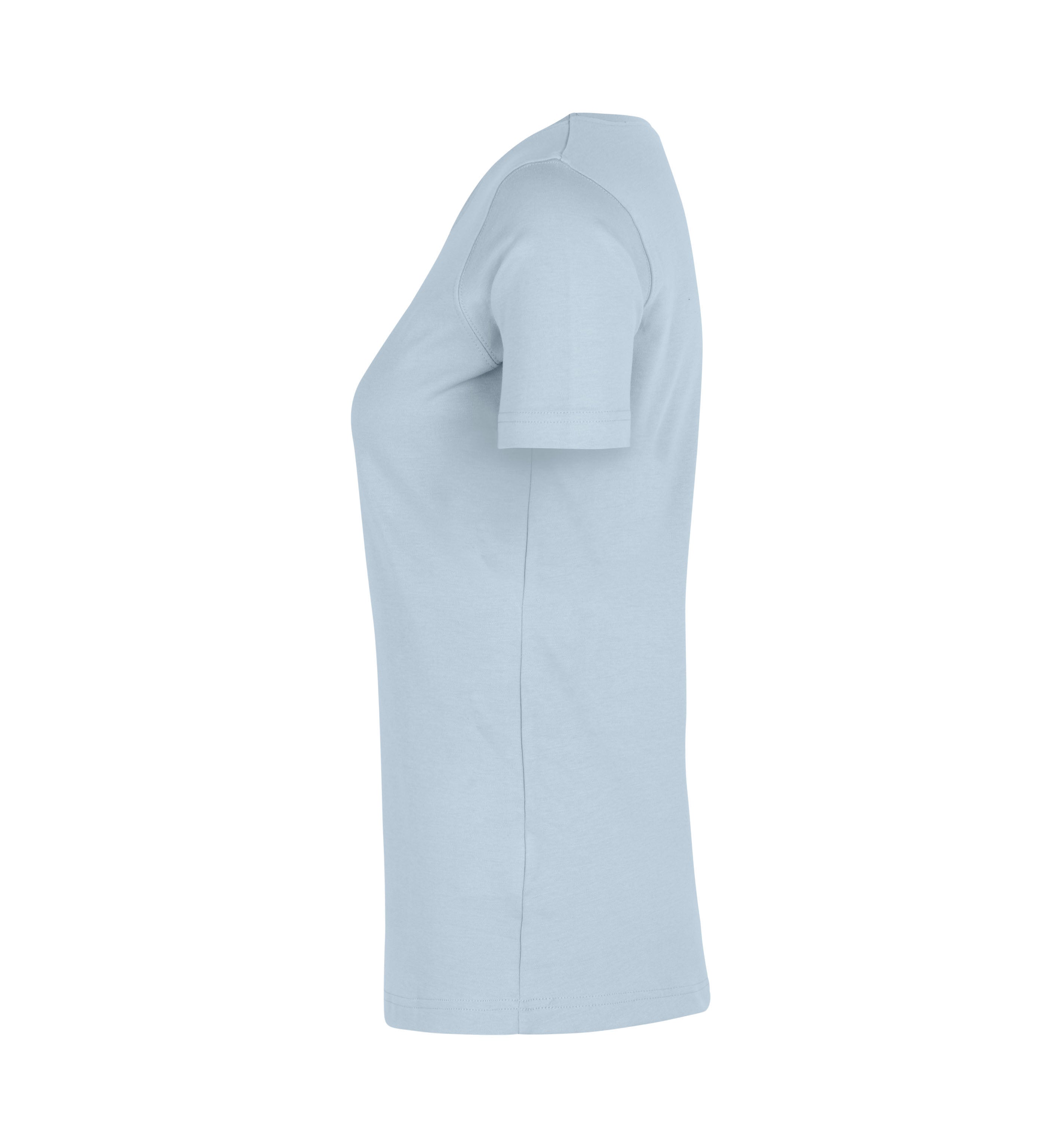 ID 0508 Interlock T-shirt | dame nærbillede med firmalogo