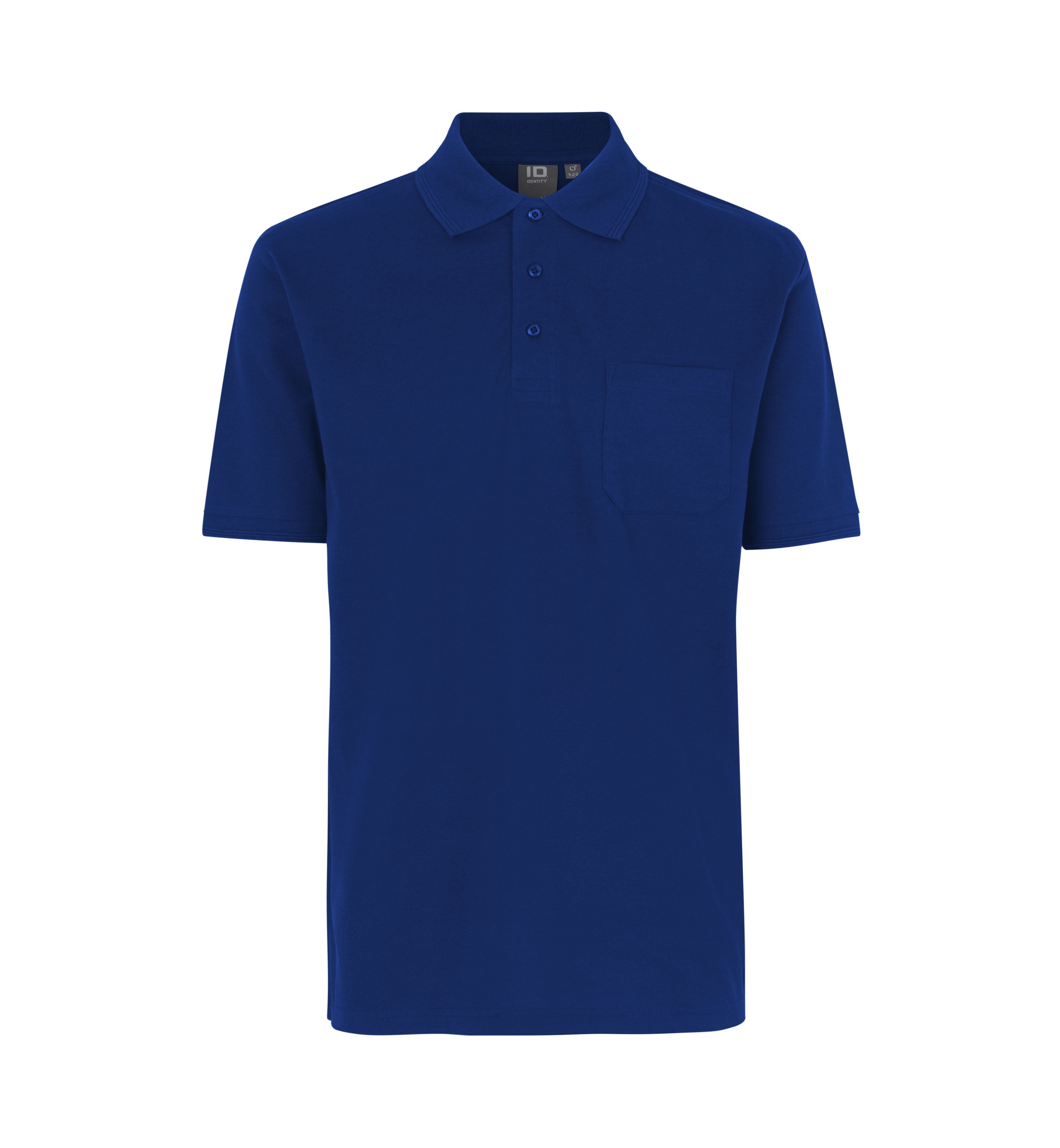 ID 0520 Poloshirt klassisk nærbillede med tryk