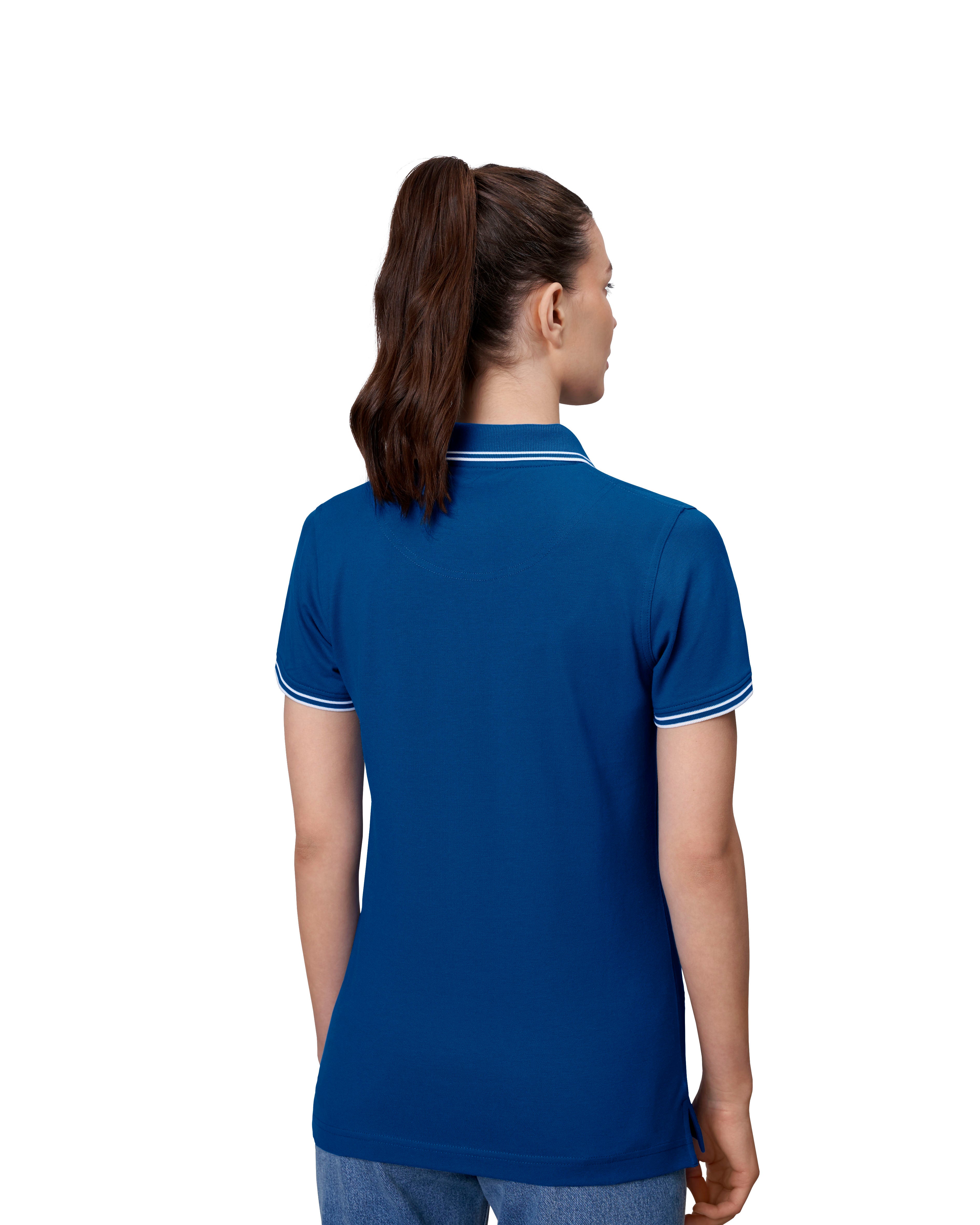 ID 0523 Kontrast poloshirt | stretch | dame produktfoto med logo