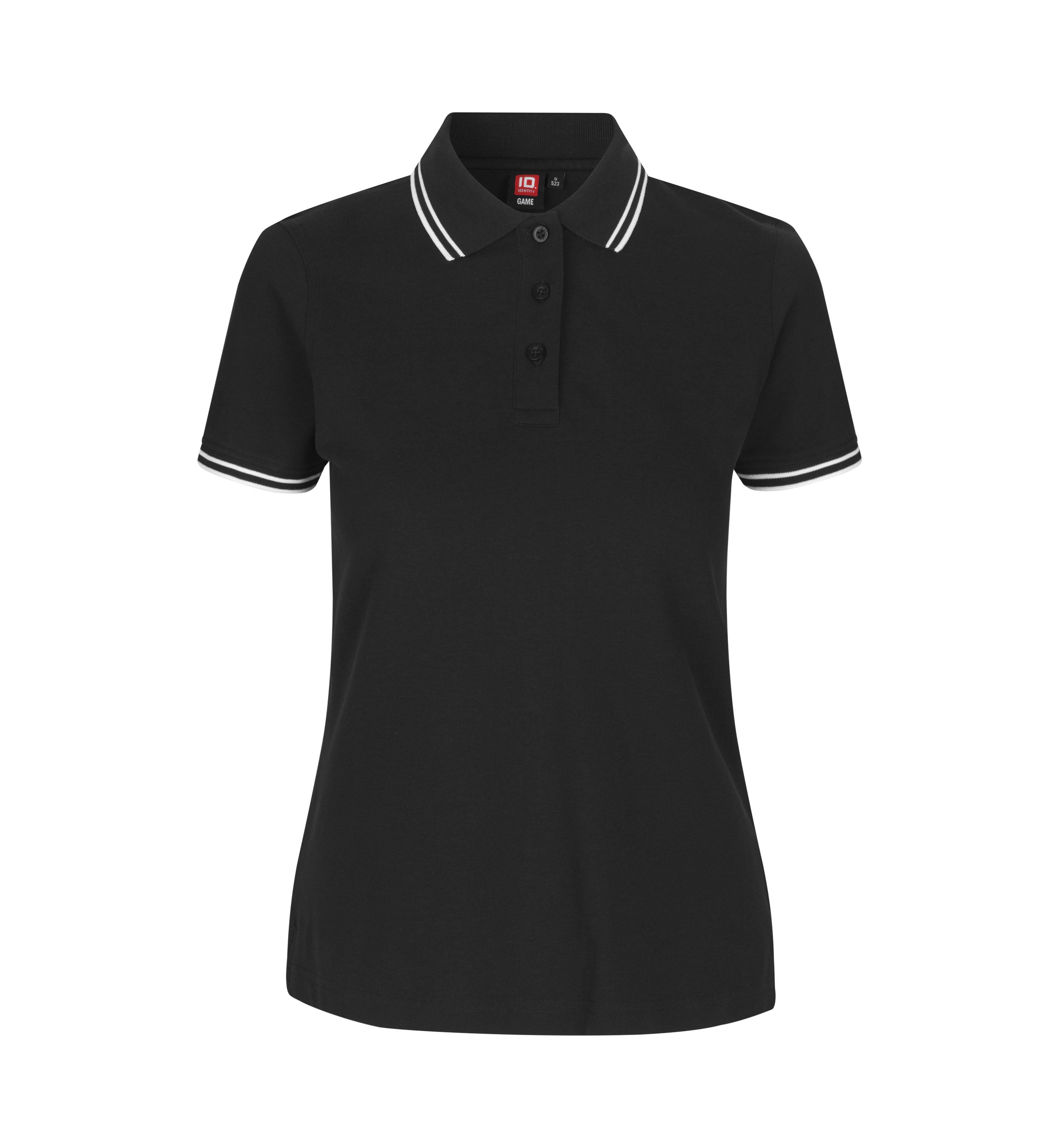 ID 0523 Kontrast poloshirt | stretch | dame produktfoto med tryk