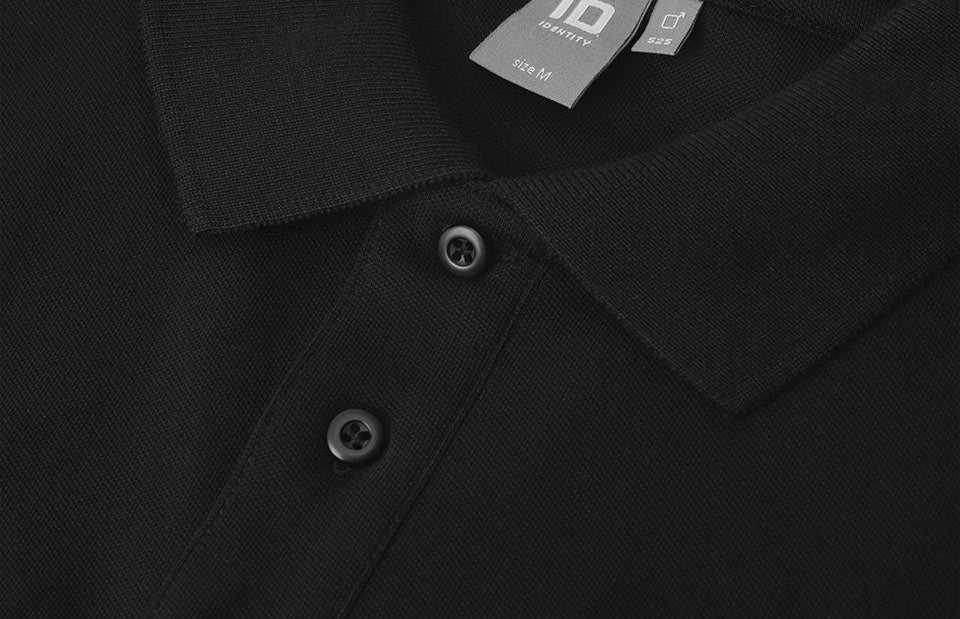 ID 0525 Poloshirt | stretch nærbillede med logo