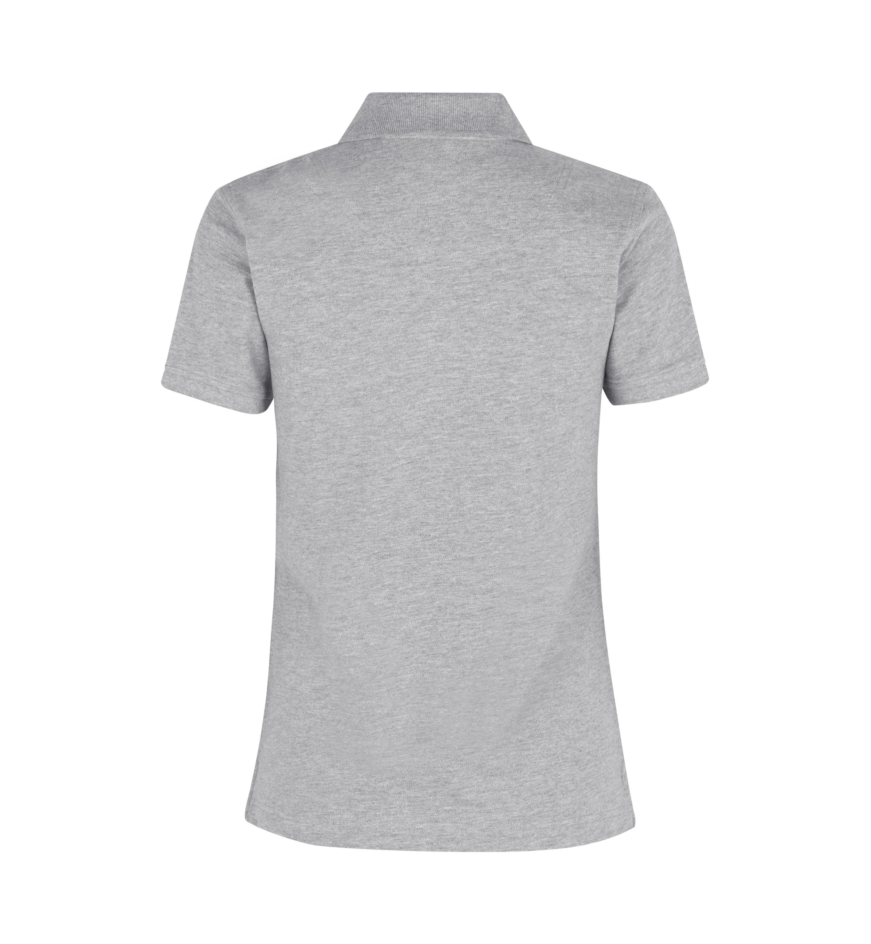 ID 0527 Poloshirt | stretch | dame nærbillede med logo