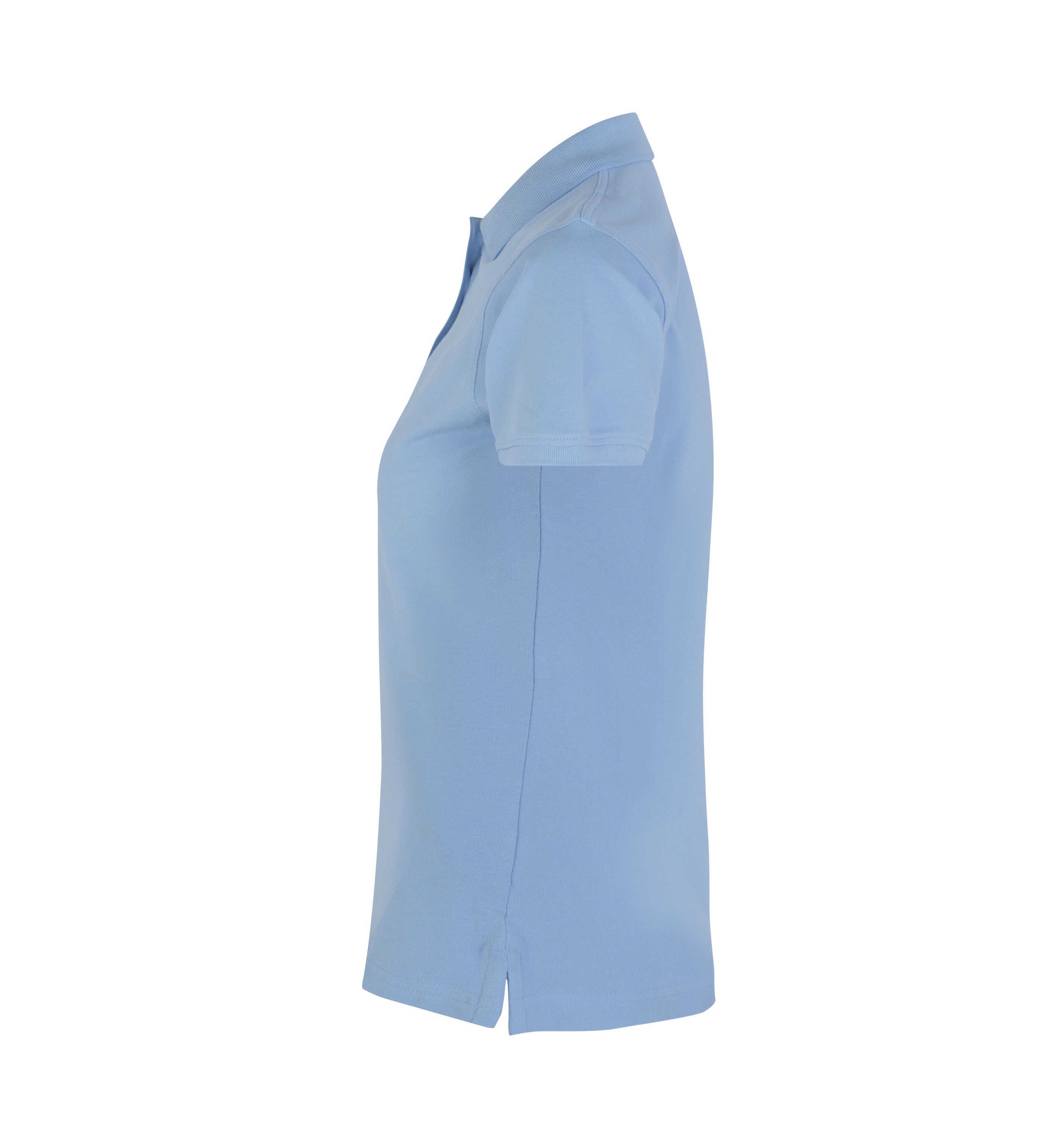 ID 0527 Poloshirt | stretch | dame nærbillede med tryk