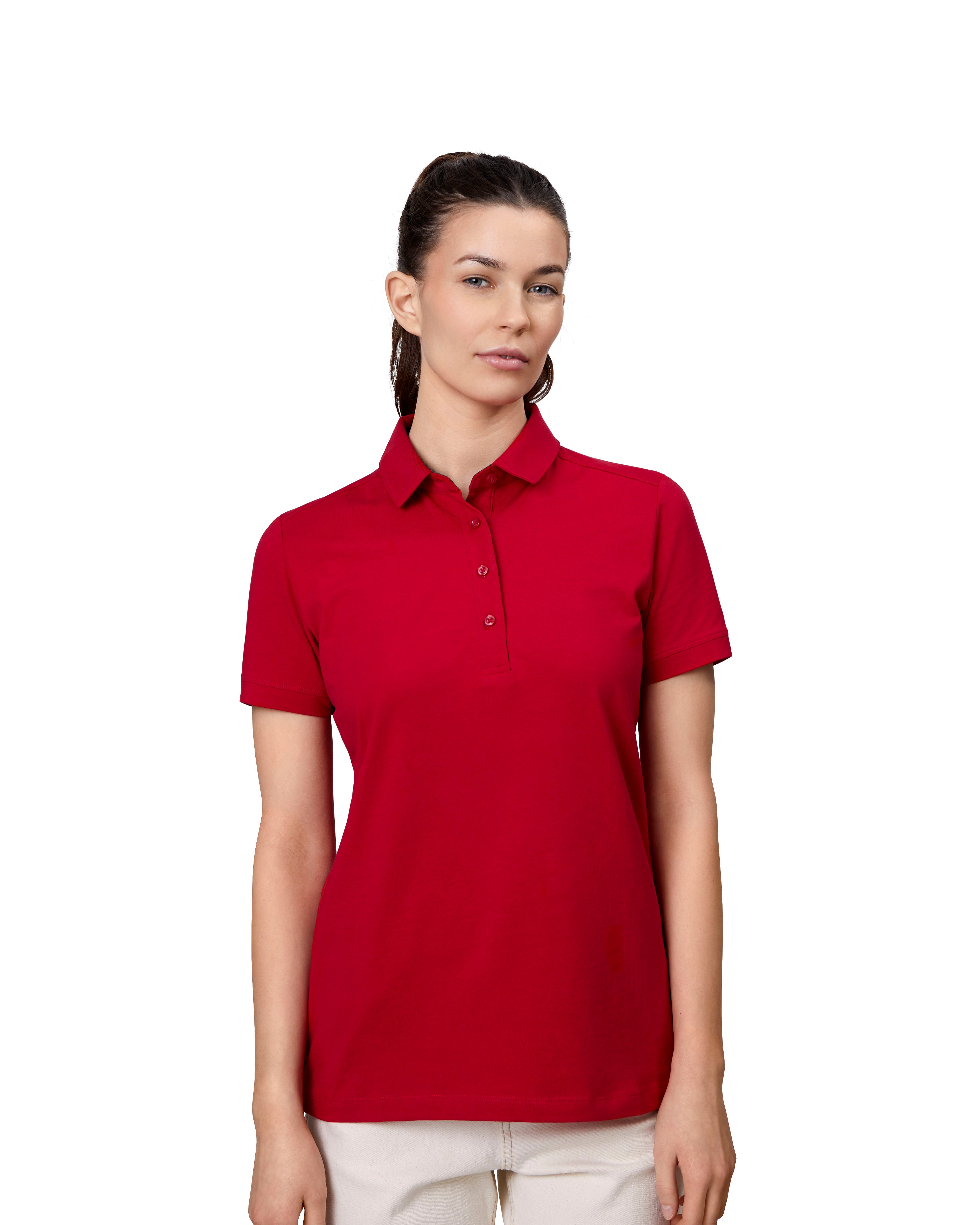 ID 0535 Business poloshirt | Jersey | dame produktfoto med firmalogo