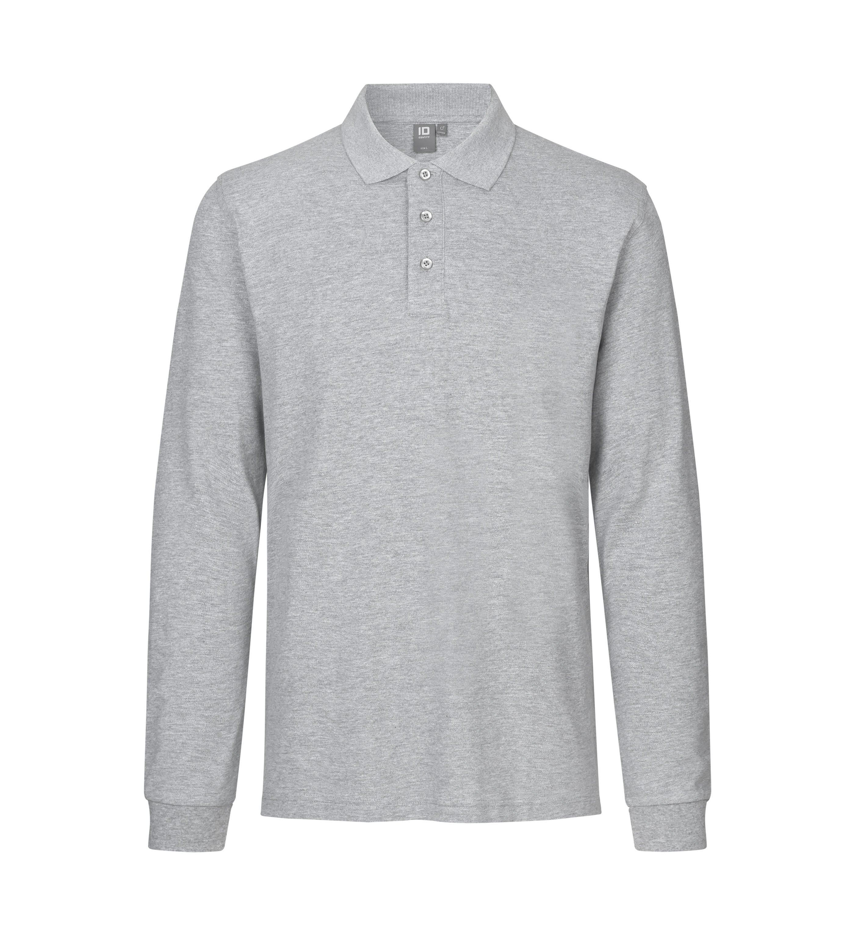 ID 0544 Langærmet poloshirt | stretch materiale med firmalogo