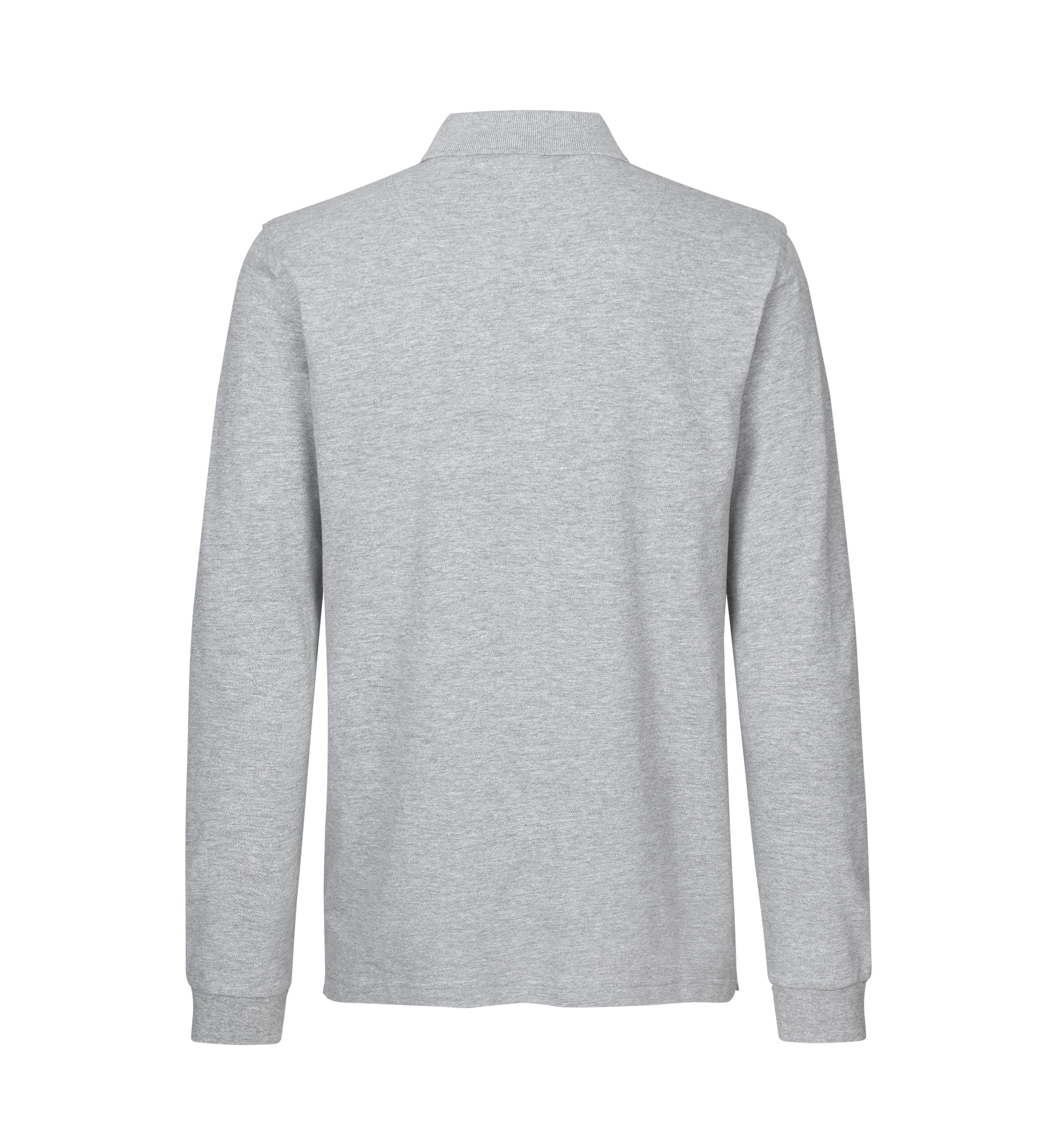 ID 0544 Langærmet poloshirt | stretch nærbillede med logo