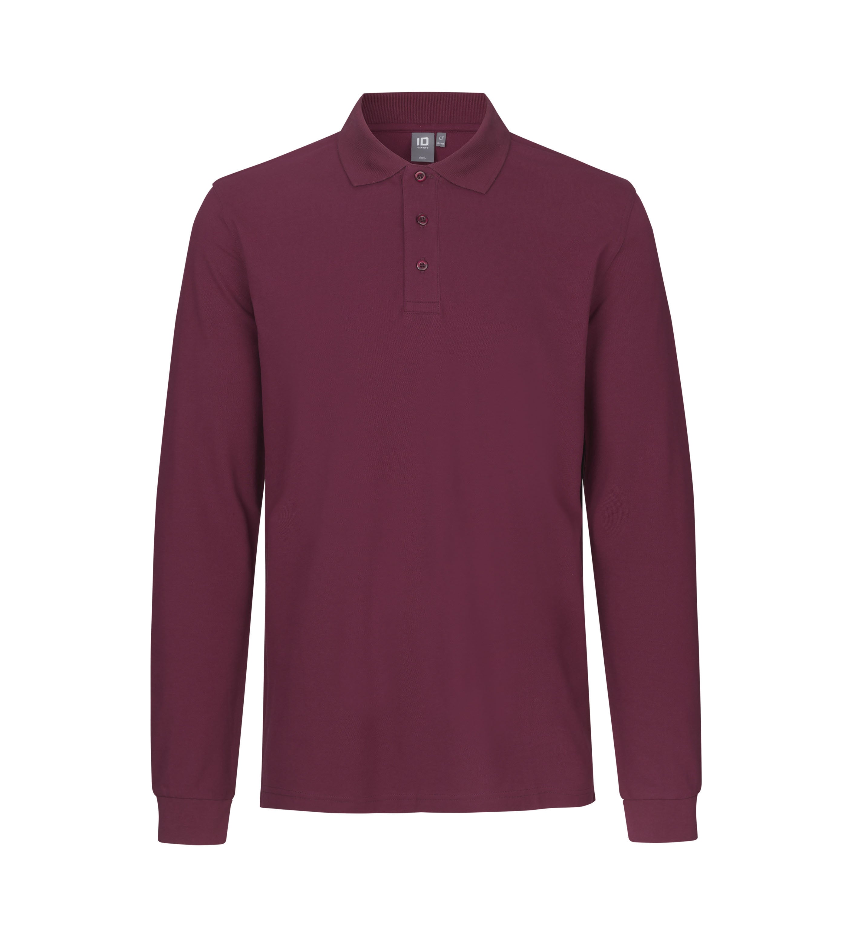 ID 0544 Langærmet poloshirt | stretch produktbillede med firmalogo