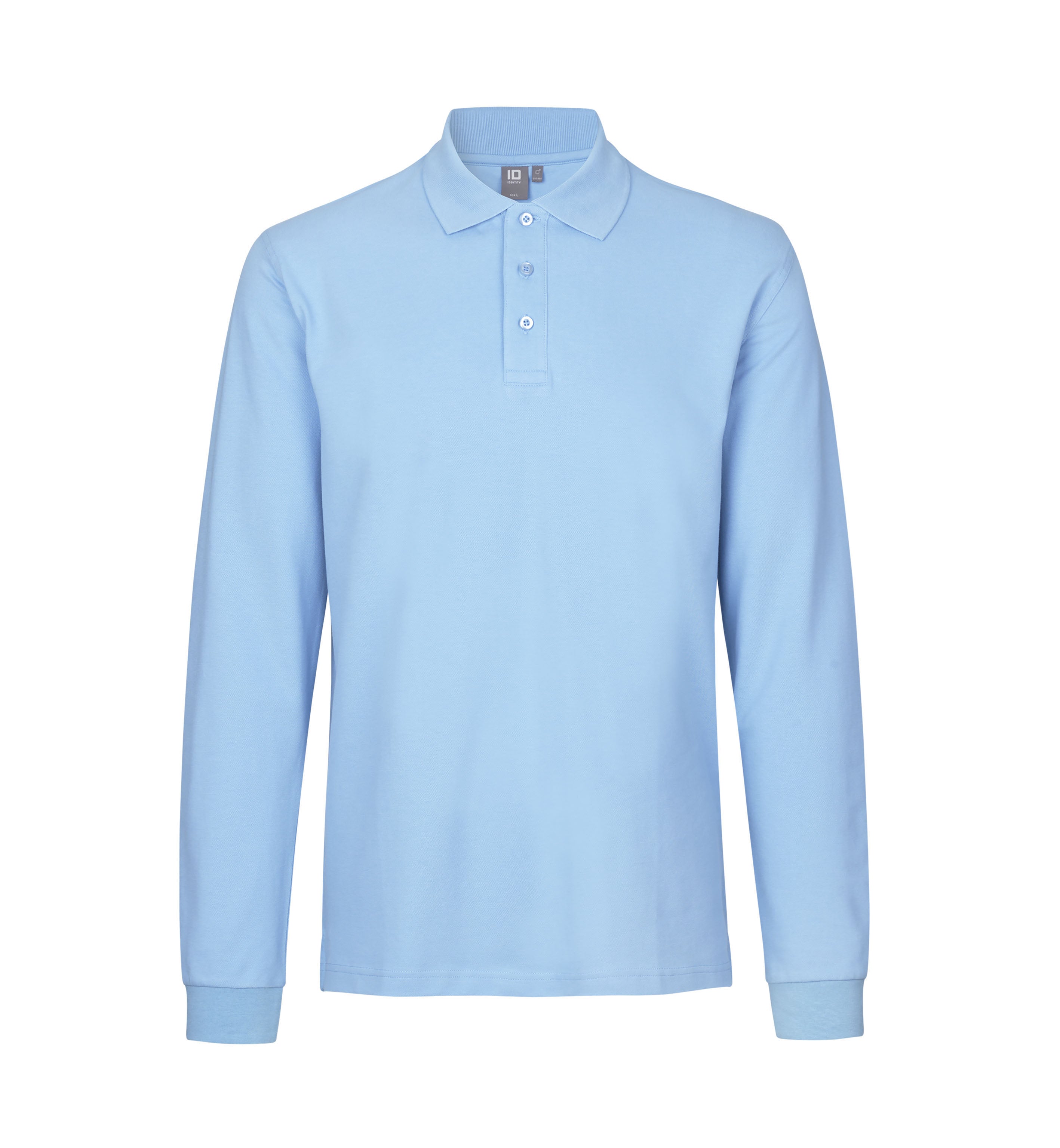 ID 0544 Langærmet poloshirt | stretch materiale med firmalogo