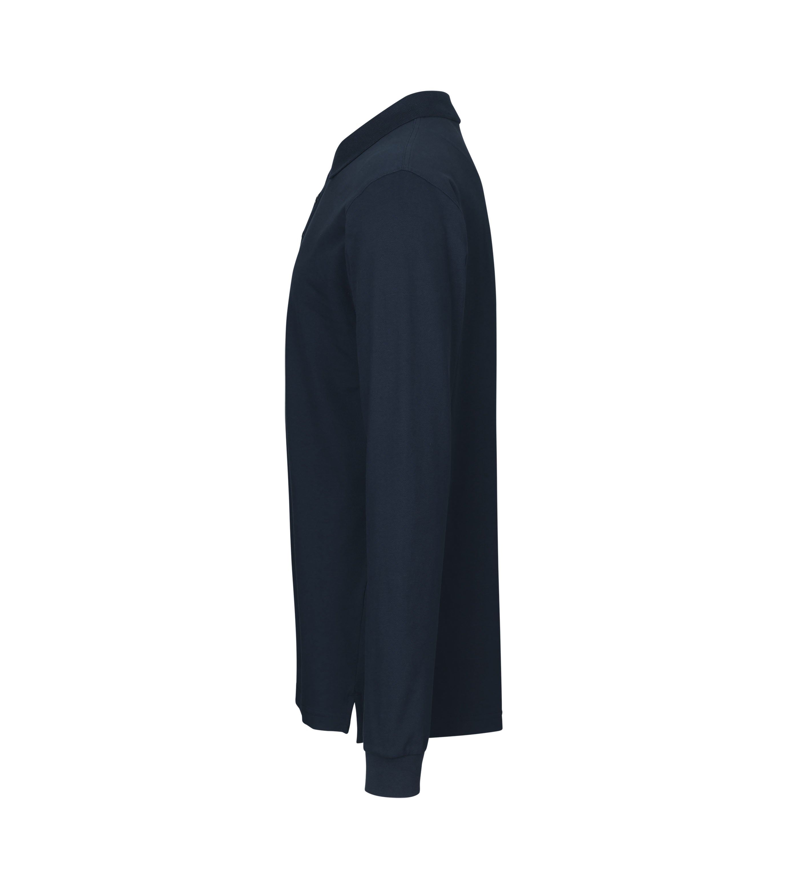 ID 0544 Langærmet poloshirt | stretch nærbillede med tryk