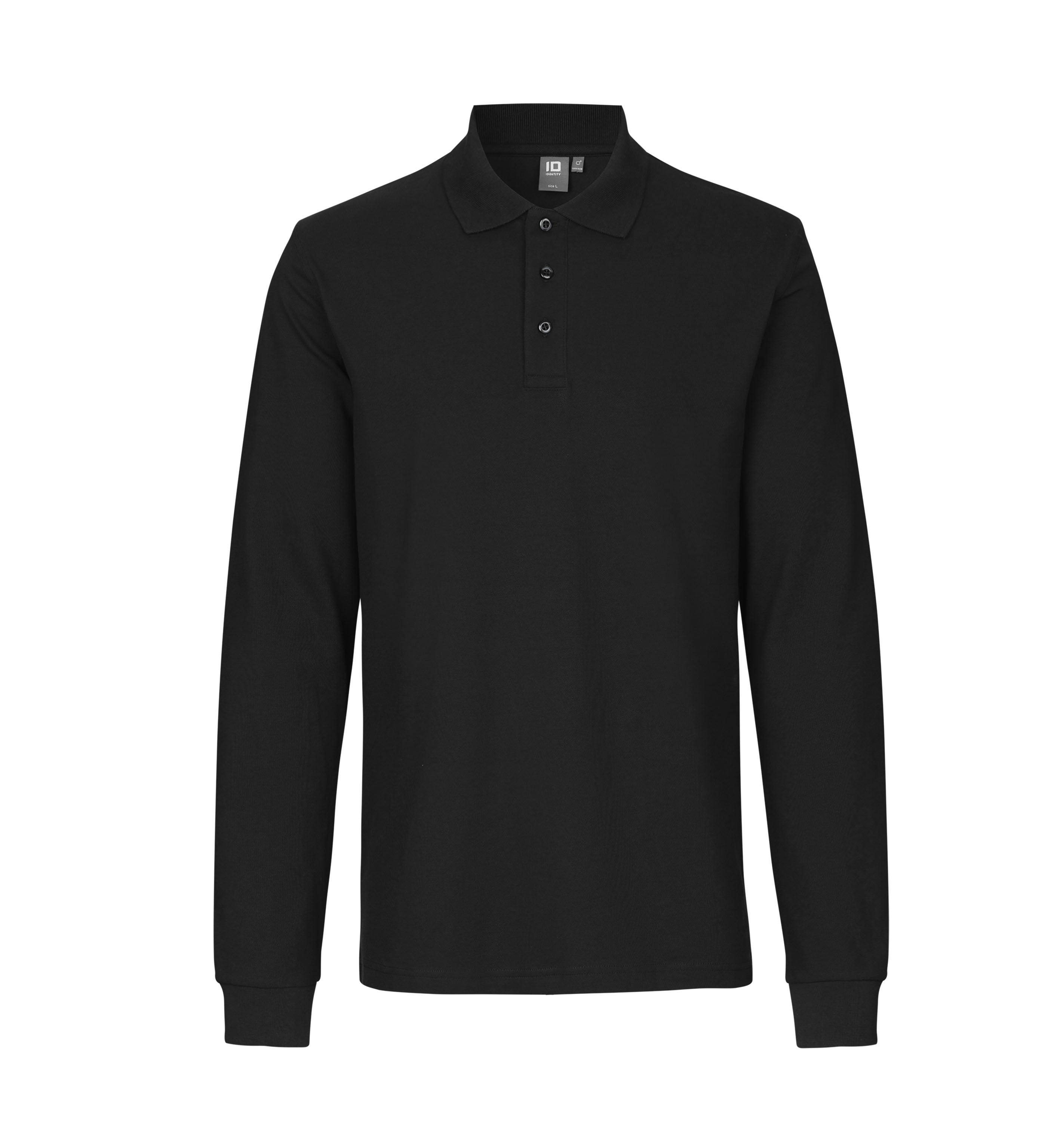 ID 0544 Langærmet poloshirt | stretch materiale med tryk