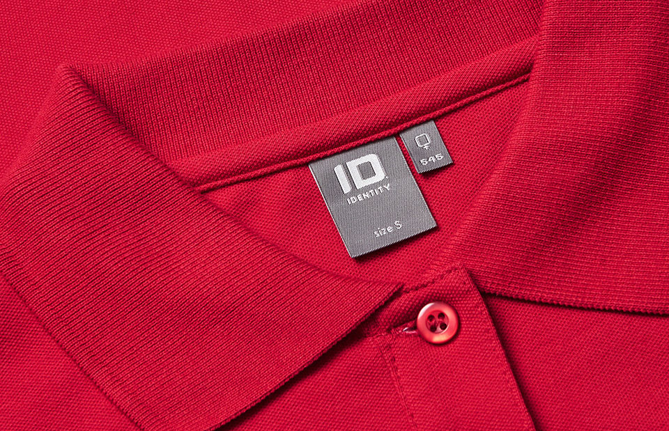 ID 0545 Langærmet poloshirt | stretch | dame nærbillede til broderi