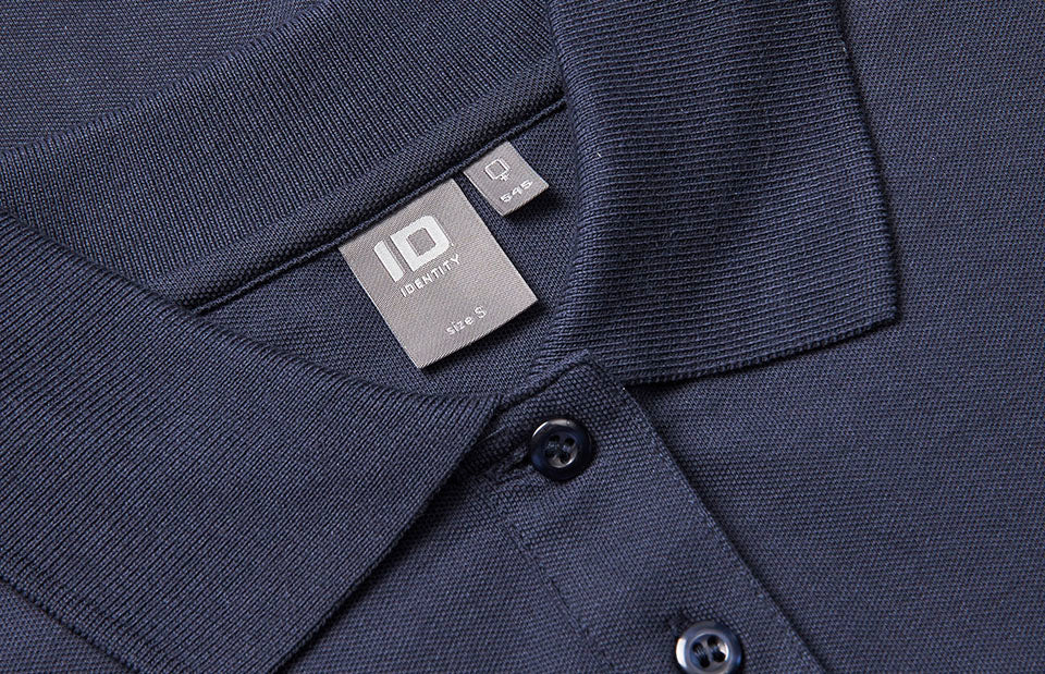 ID 0545 Langærmet poloshirt | stretch | dame detalje med logo