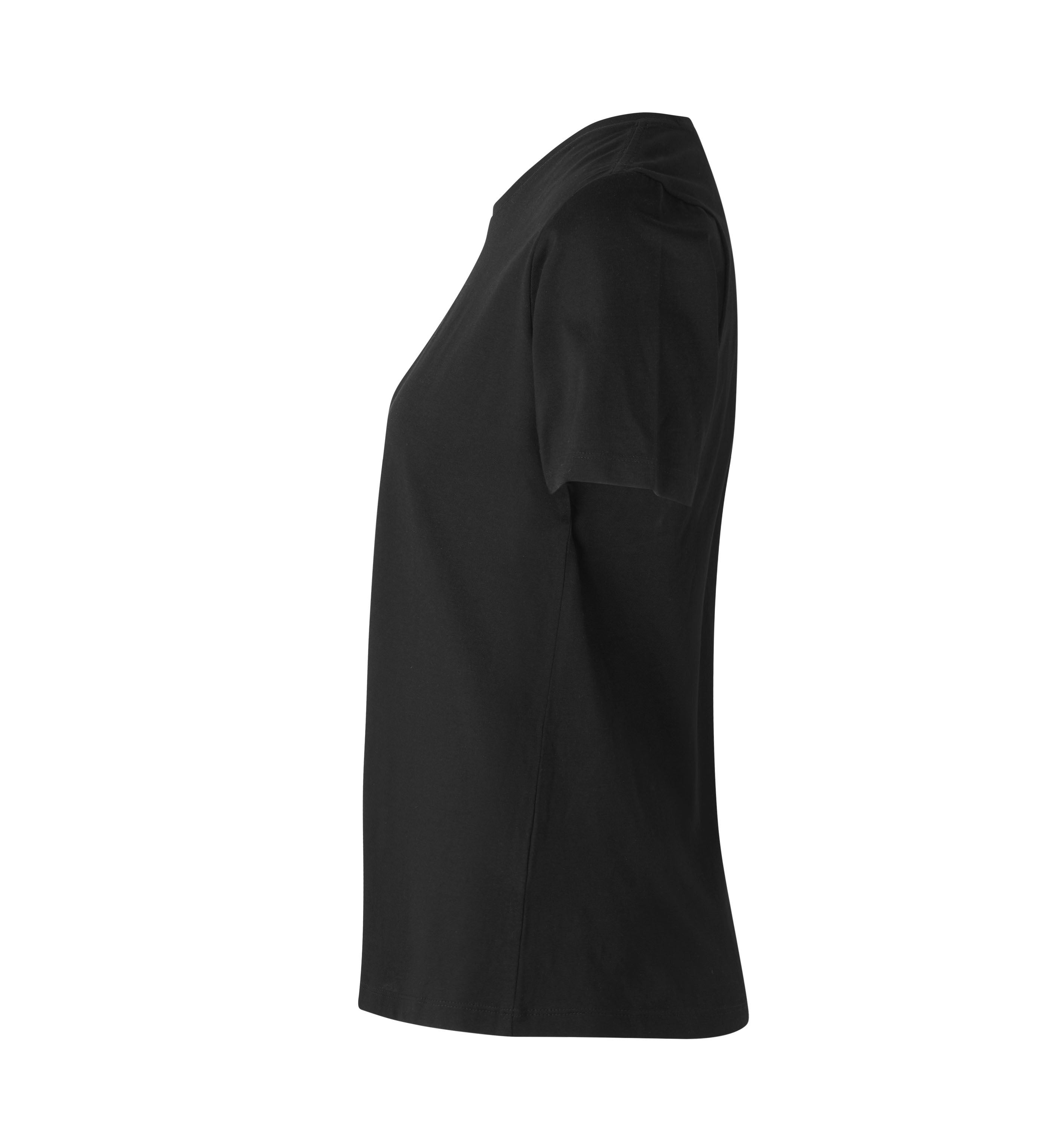 ID 0553 T-shirt | økologisk | dame detalje med logo