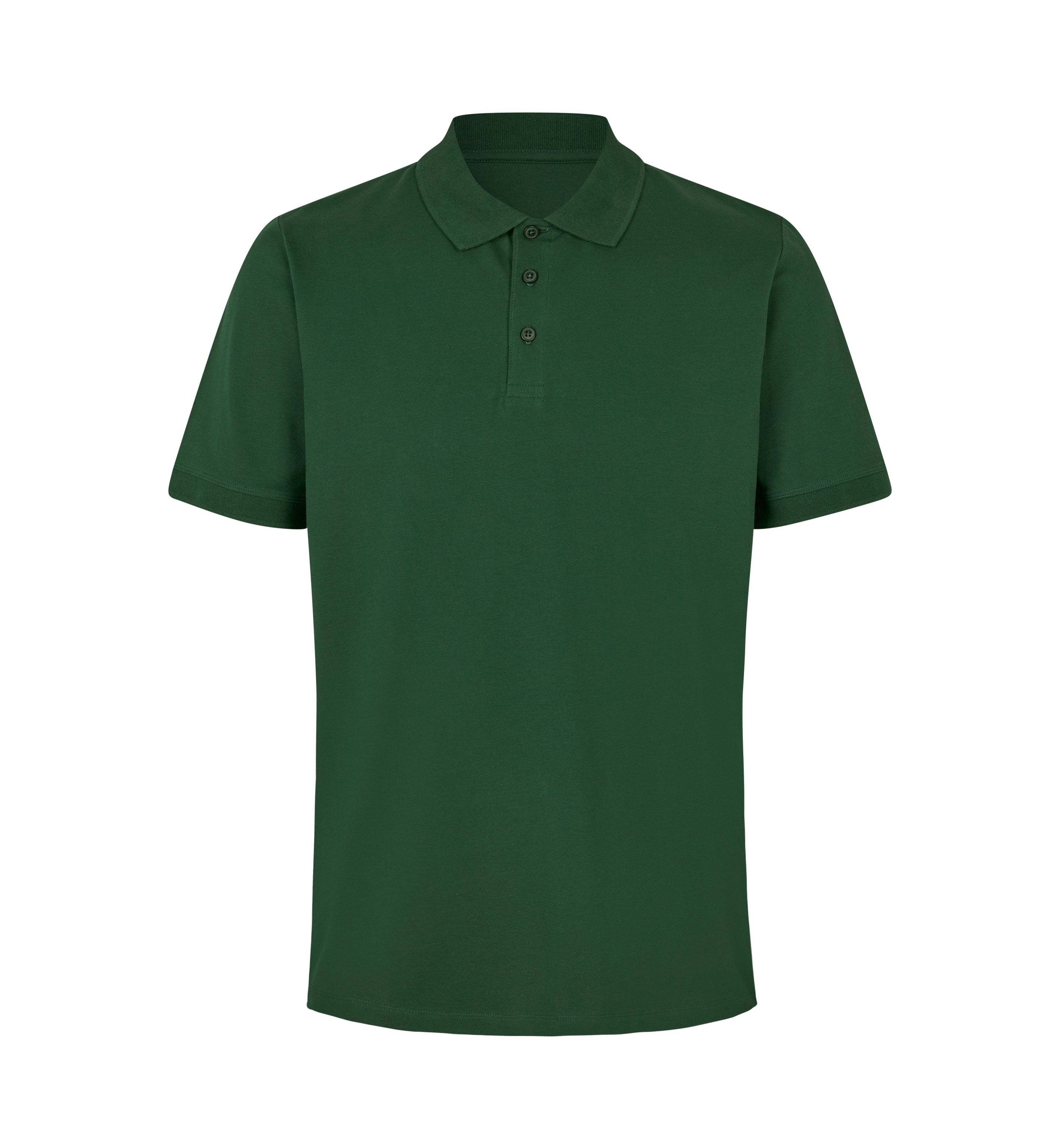 ID 0586 Poloshirt | økologisk nærbillede med tryk