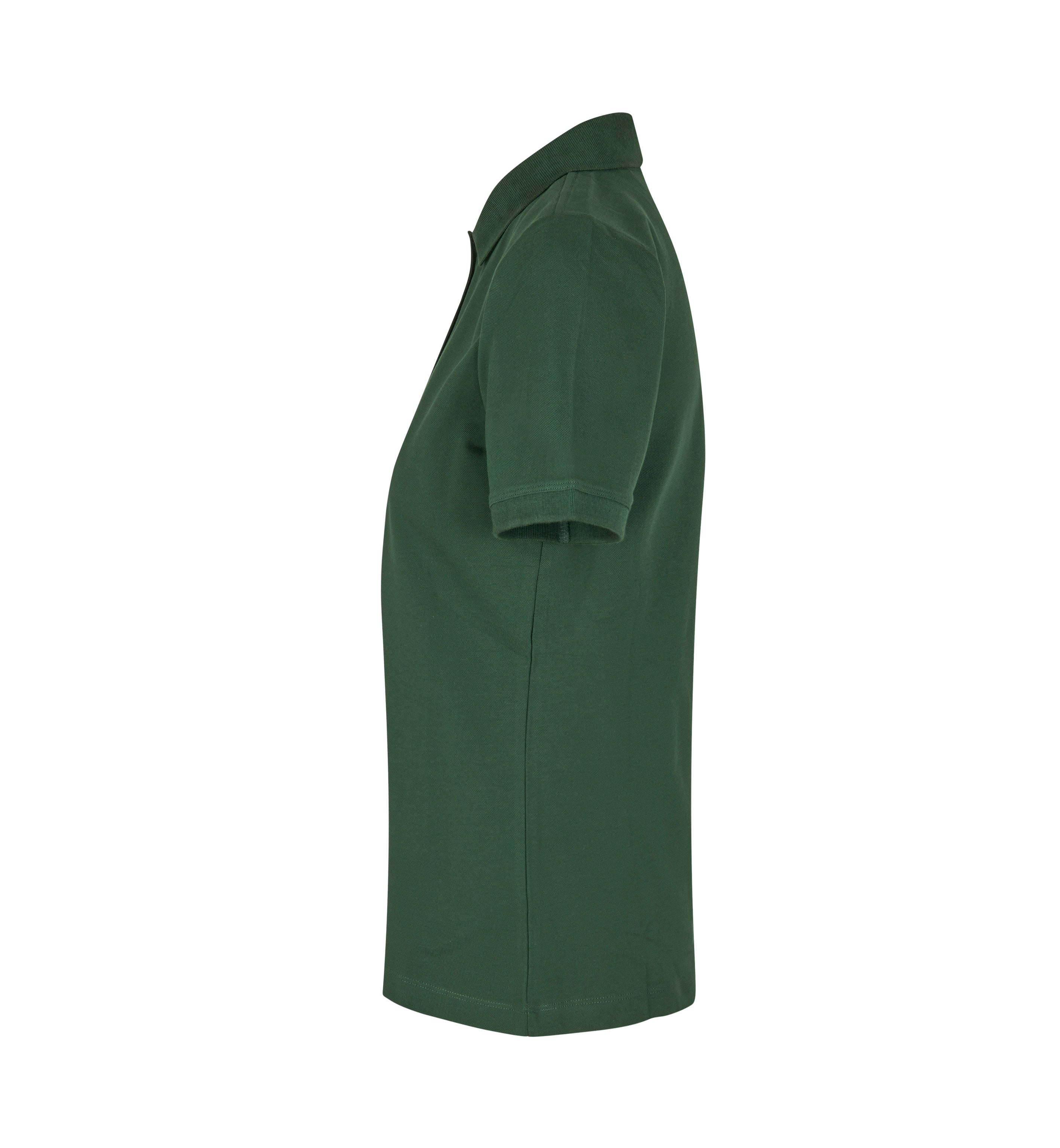 ID 0587 Poloshirt | økologisk | dame nærbillede med tryk