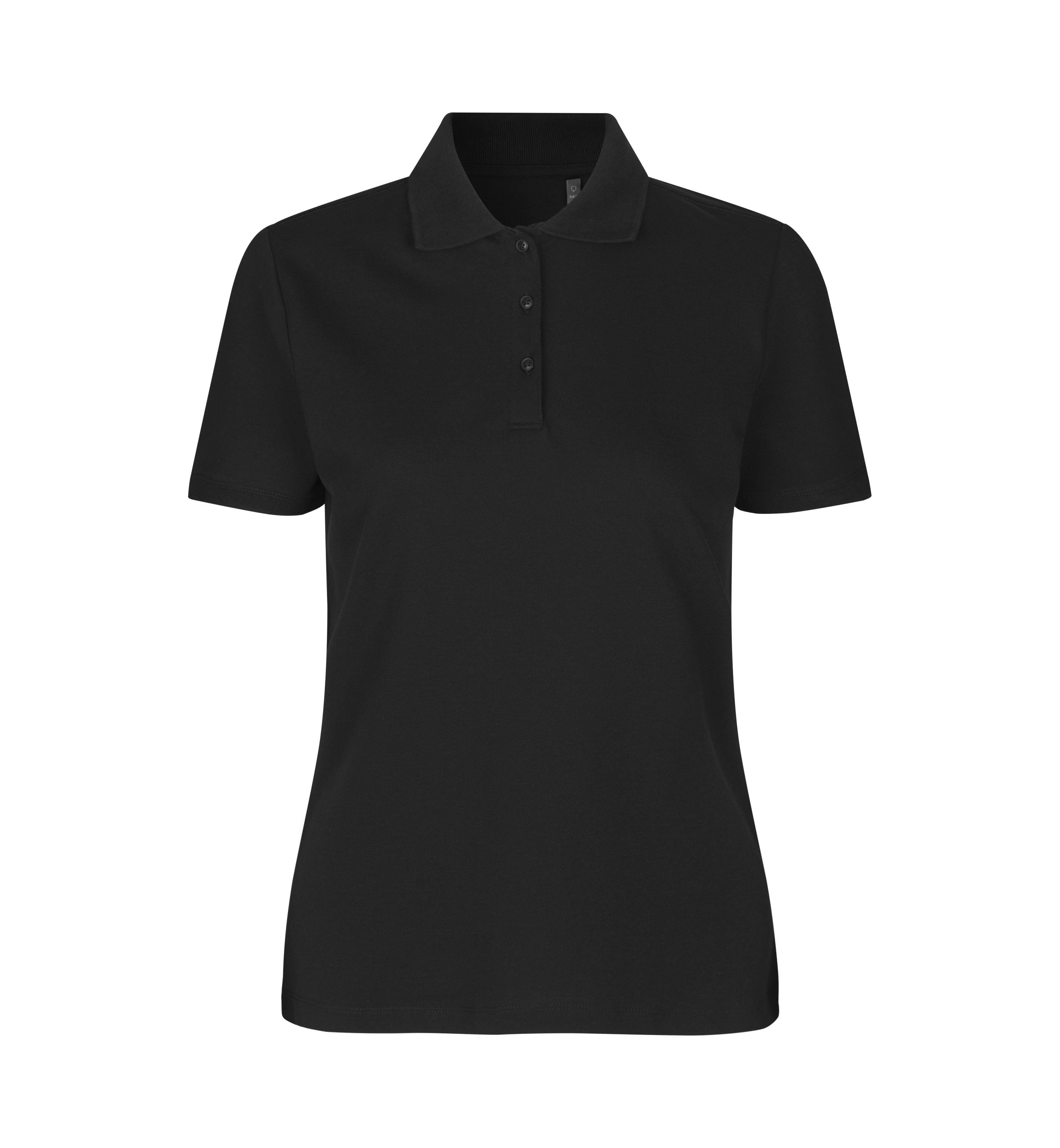 ID 0587 Poloshirt | økologisk | dame produktbillede med tryk