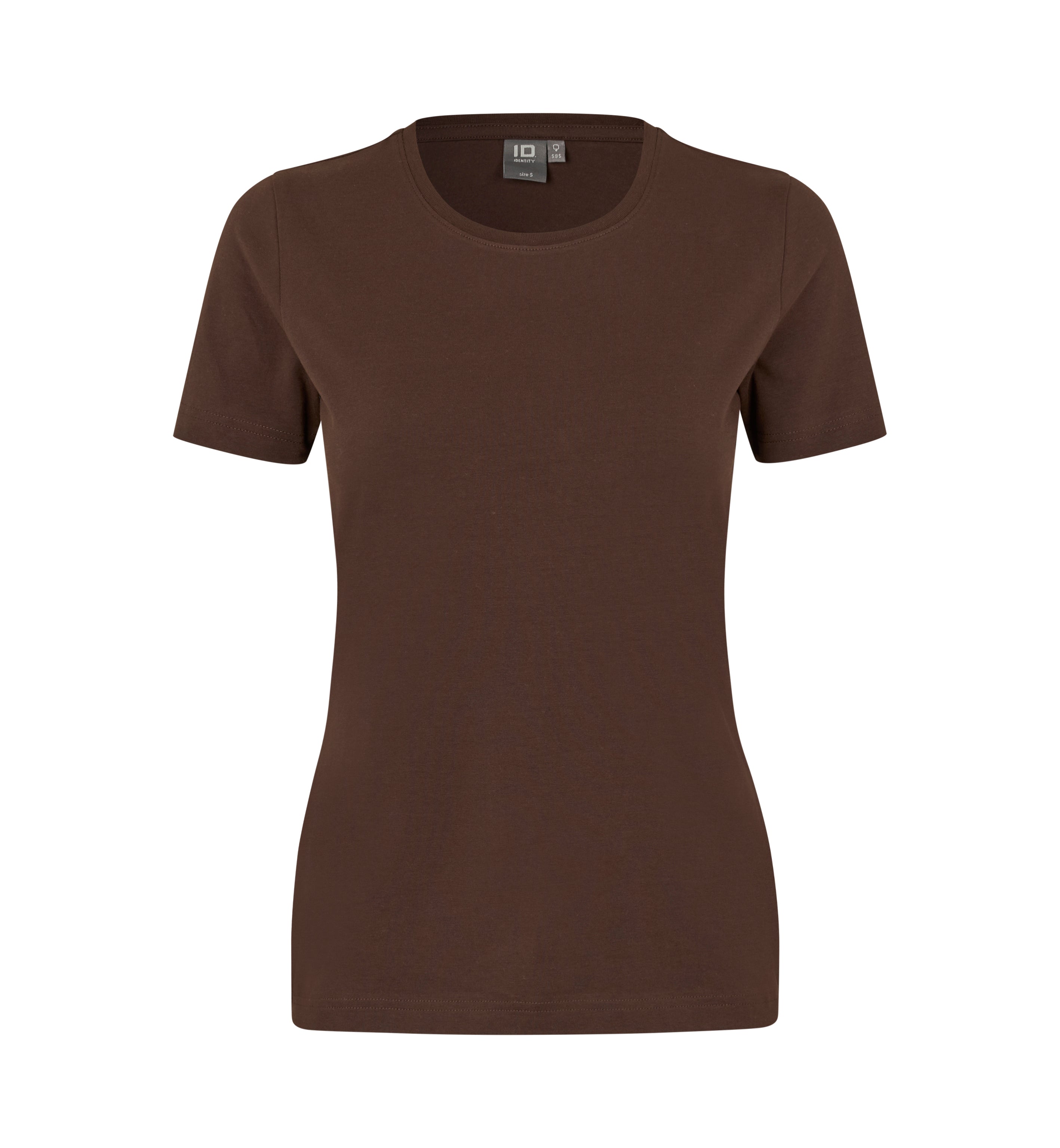 ID 0595 Stretch T-shirt | komfort | dame nærbillede med tryk