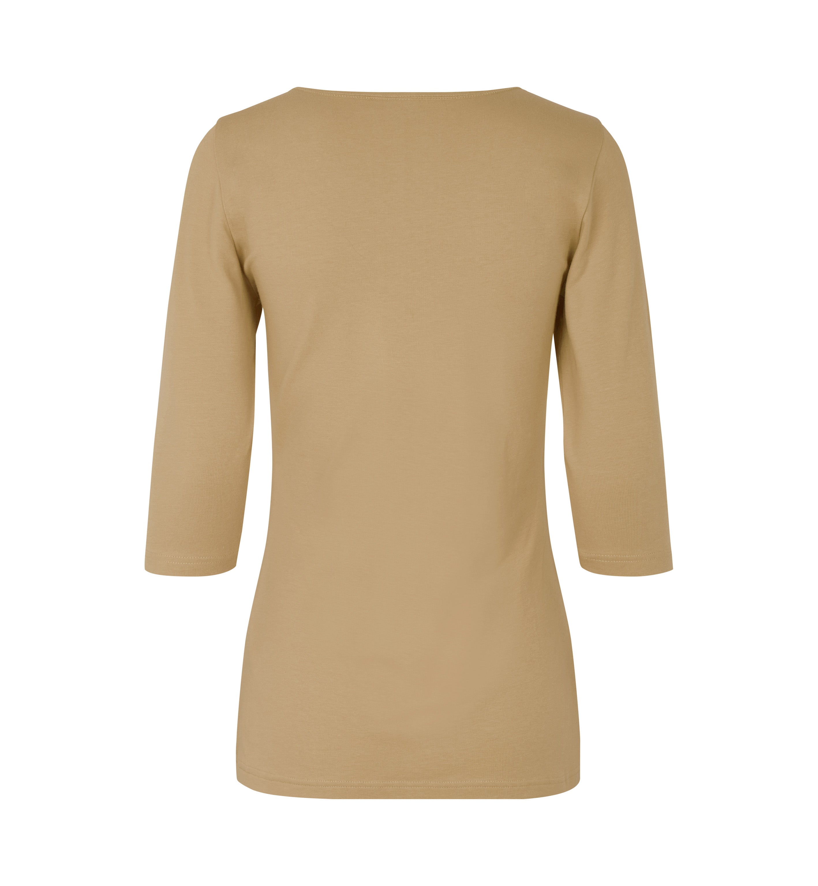 ID 0597 Stretch T-shirt | ¾ ærmet | dame nærbillede med logo