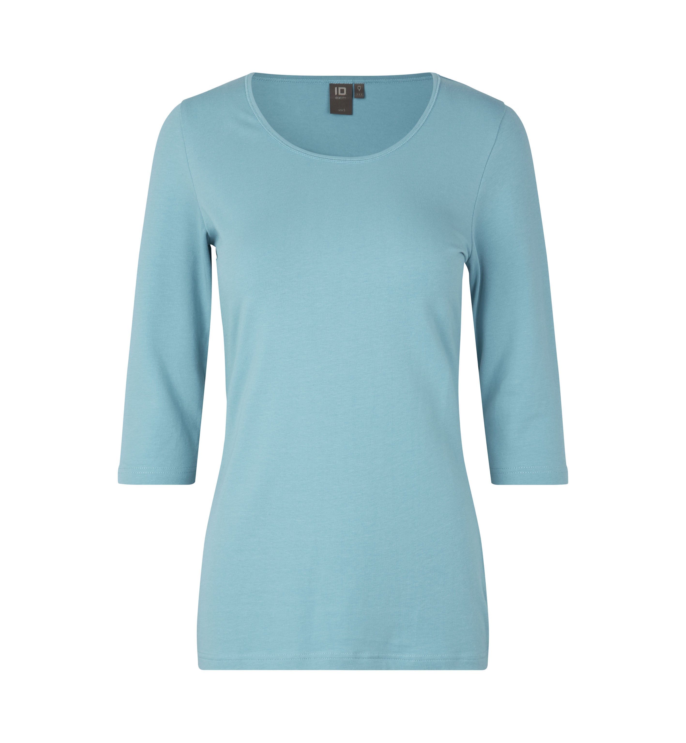 ID 0597 Stretch T-shirt | ¾ ærmet | dame produktfoto med firmalogo