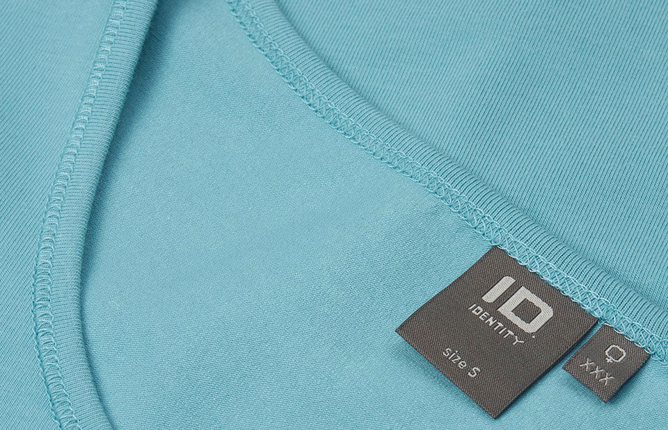 ID 0597 Stretch T-shirt | ¾ ærmet | dame nærbillede til broderi