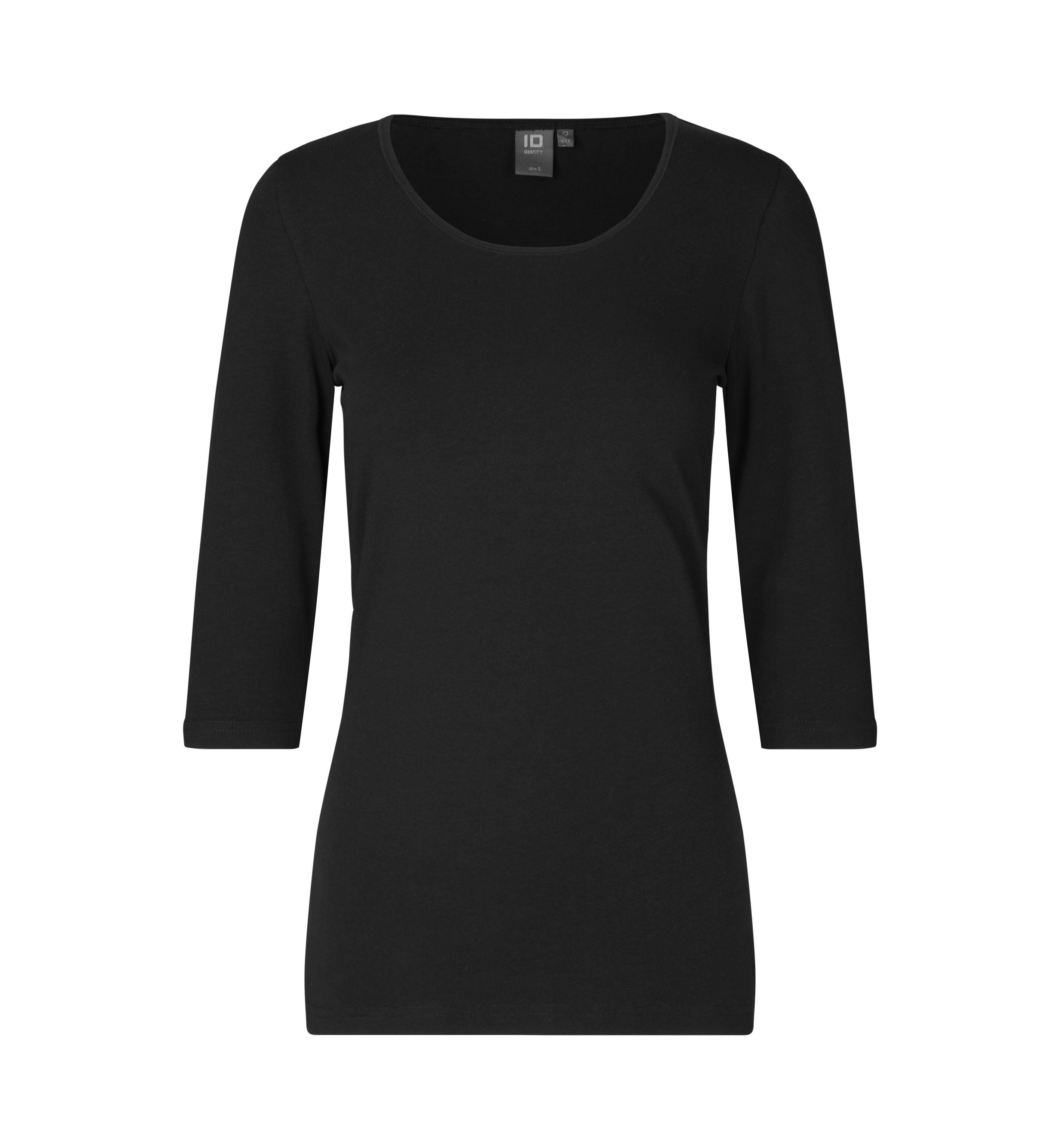 ID 0597 Stretch T-shirt | ¾ ærmet | dame produktbillede med tryk