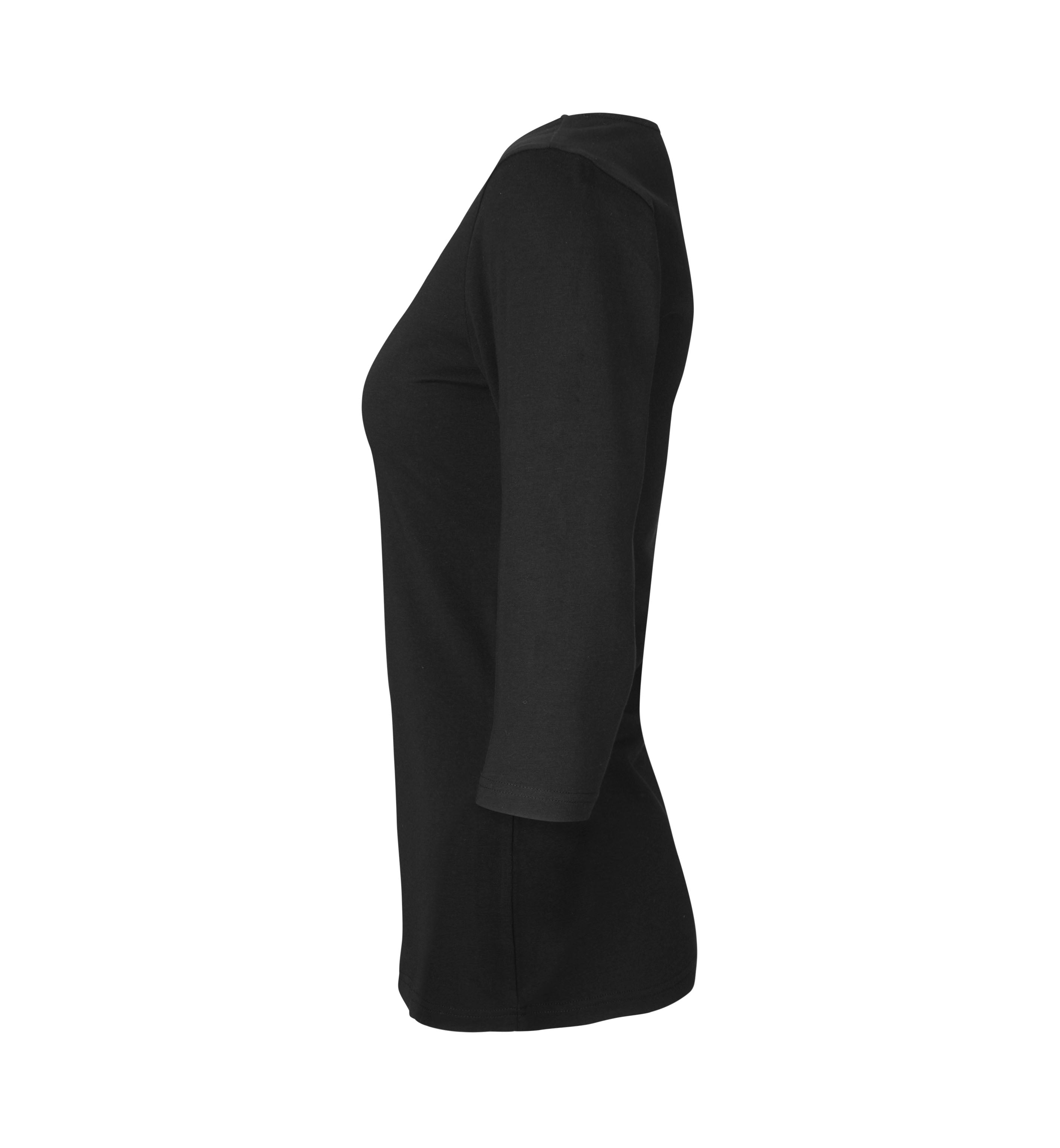 ID 0597 Stretch T-shirt | ¾ ærmet | dame detalje med firmalogo