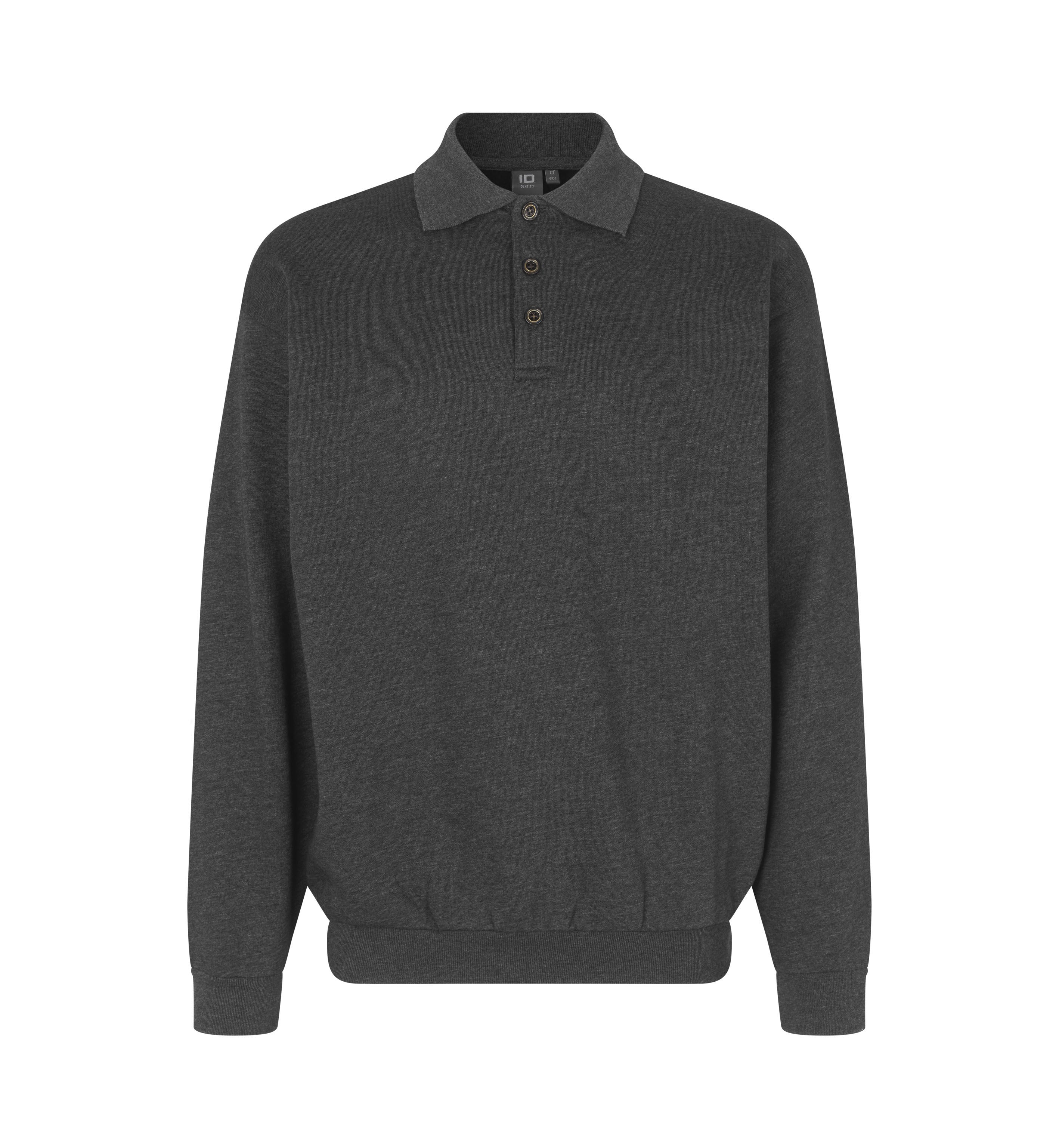 ID 0601 Polosweatshirt | klassisk produktbillede med tryk