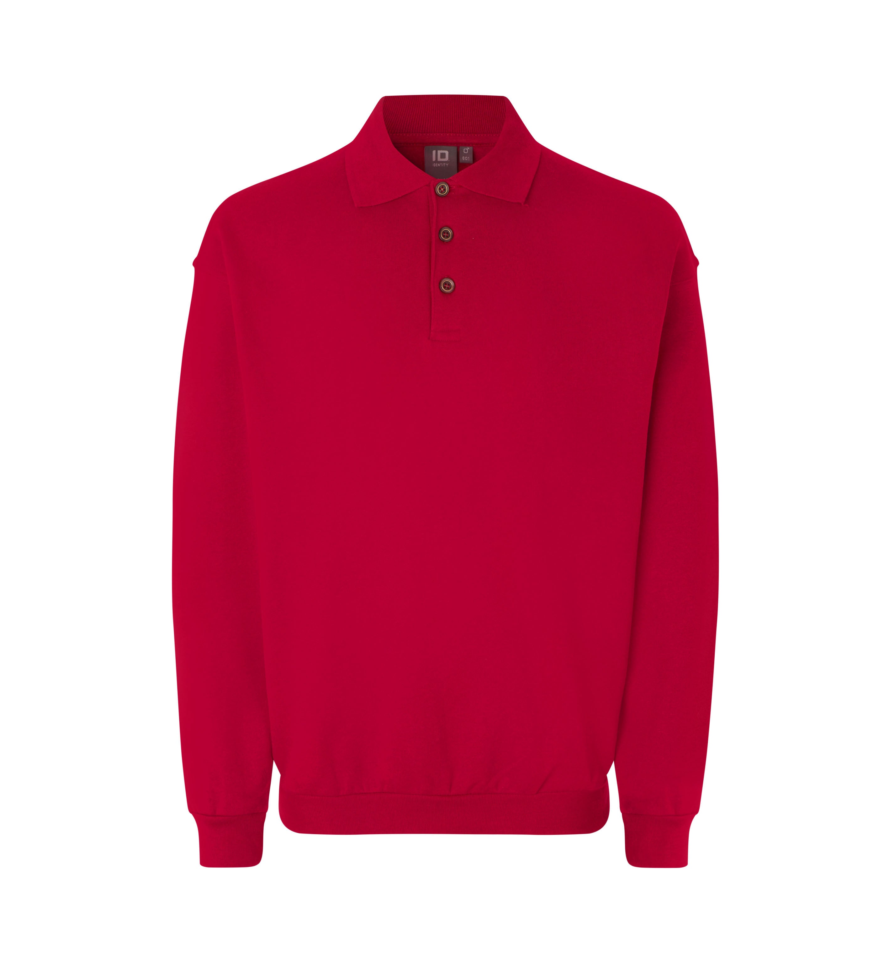 ID 0601 Polosweatshirt | klassisk materiale med tryk