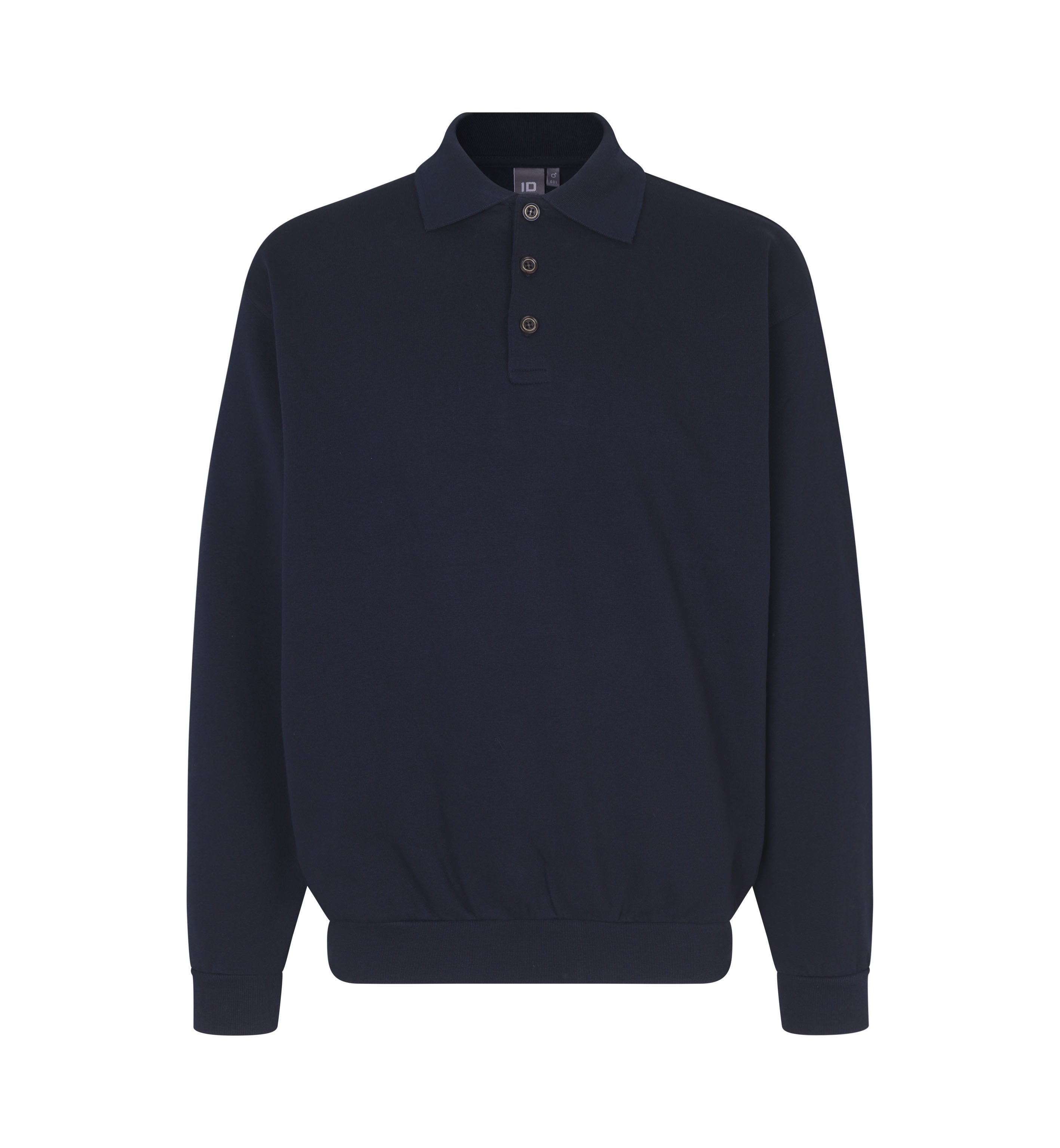 ID 0601 Polosweatshirt | klassisk produktfoto med tryk