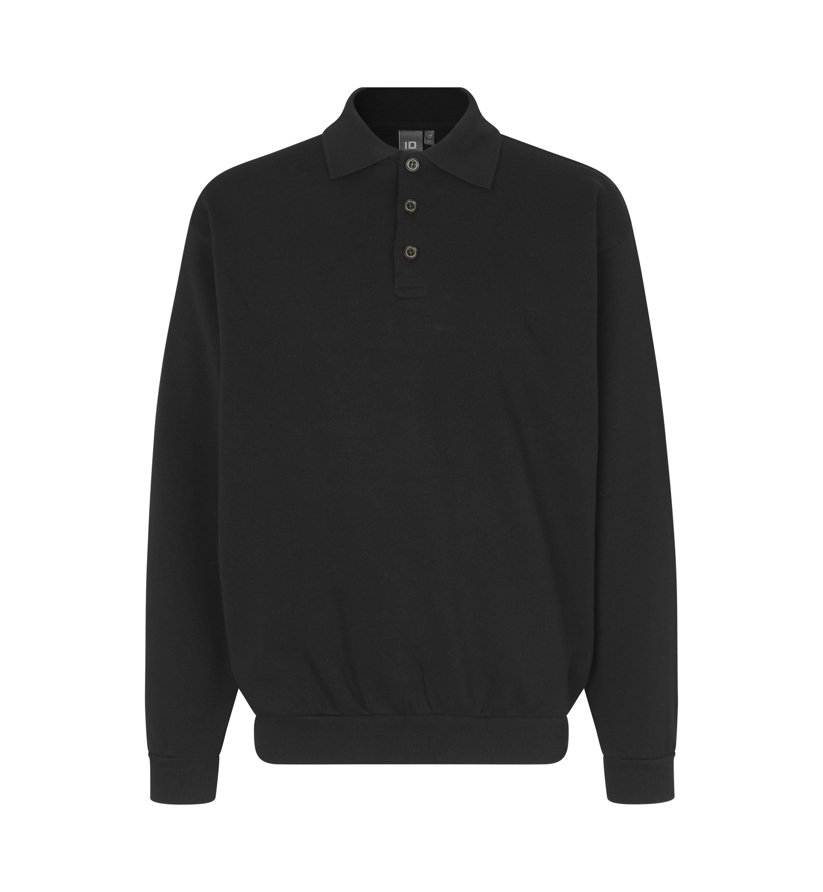 ID 0601 Polosweatshirt | klassisk produktbillede med tryk