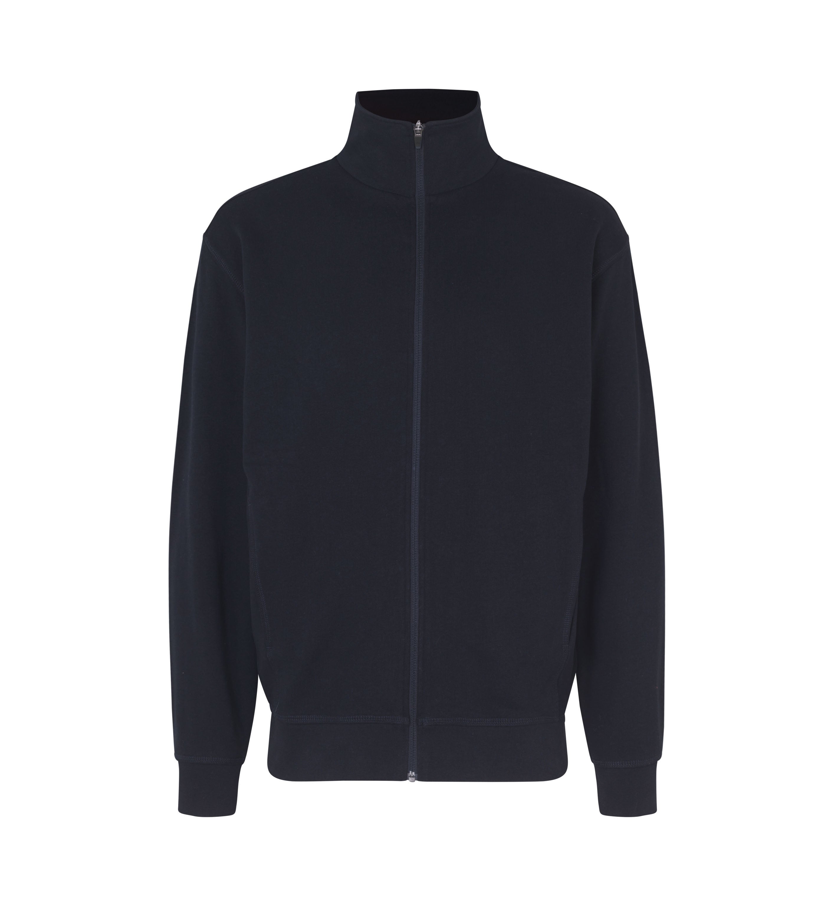 ID 0622 Sweat cardigan detalje med firmalogo