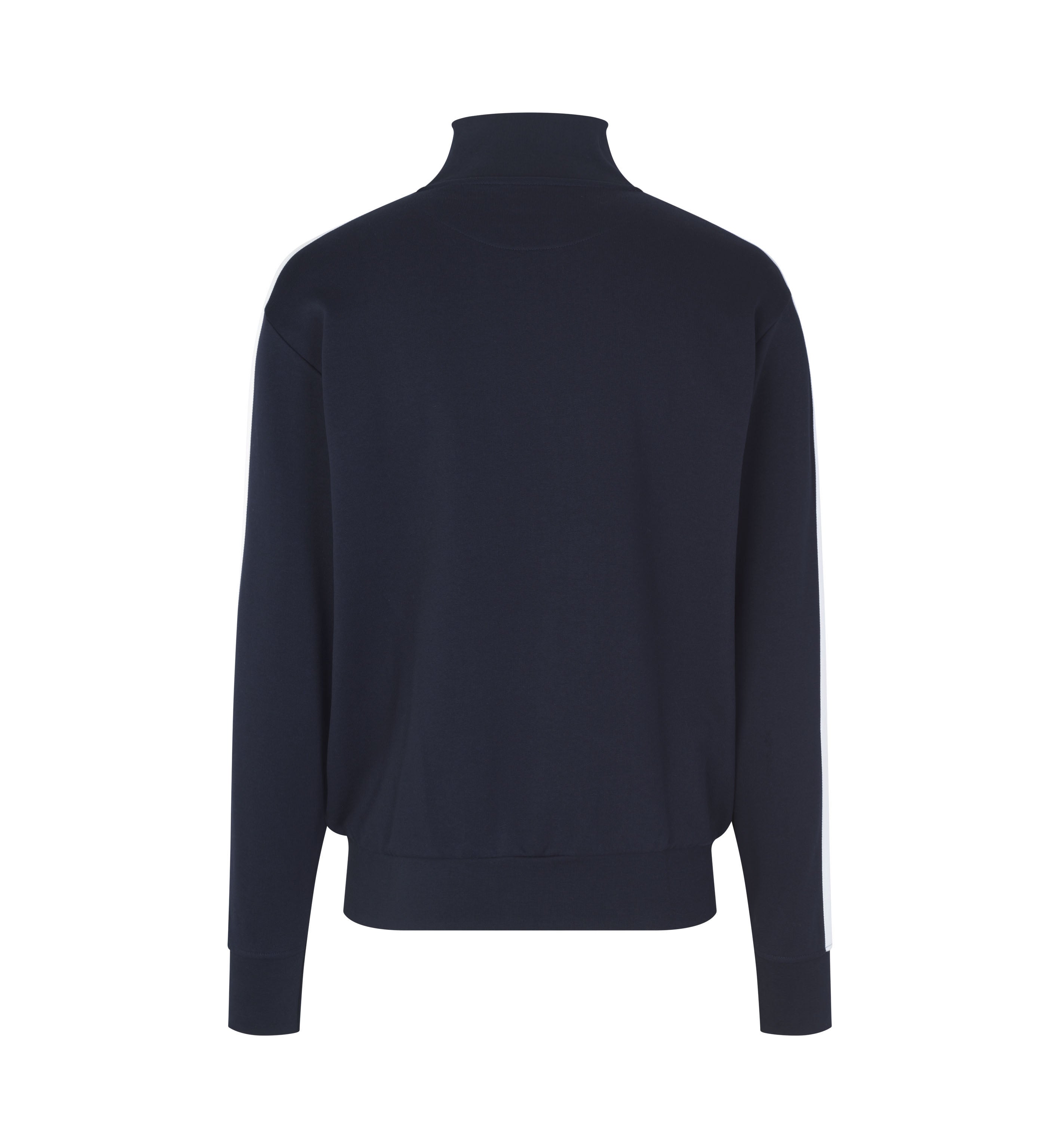 ID 0626 Sweat cardigan | kontrast nærbillede med logo